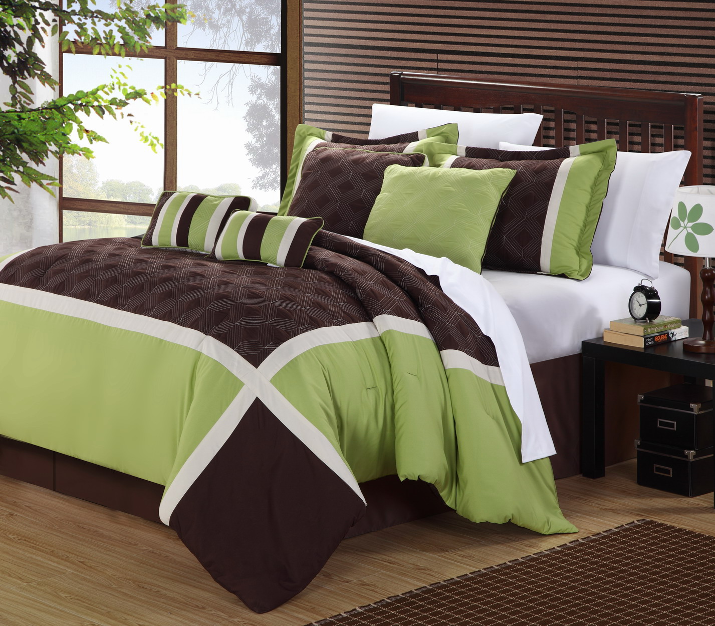 Chic Home Quincy 8 pc Embroidered Comforter Set