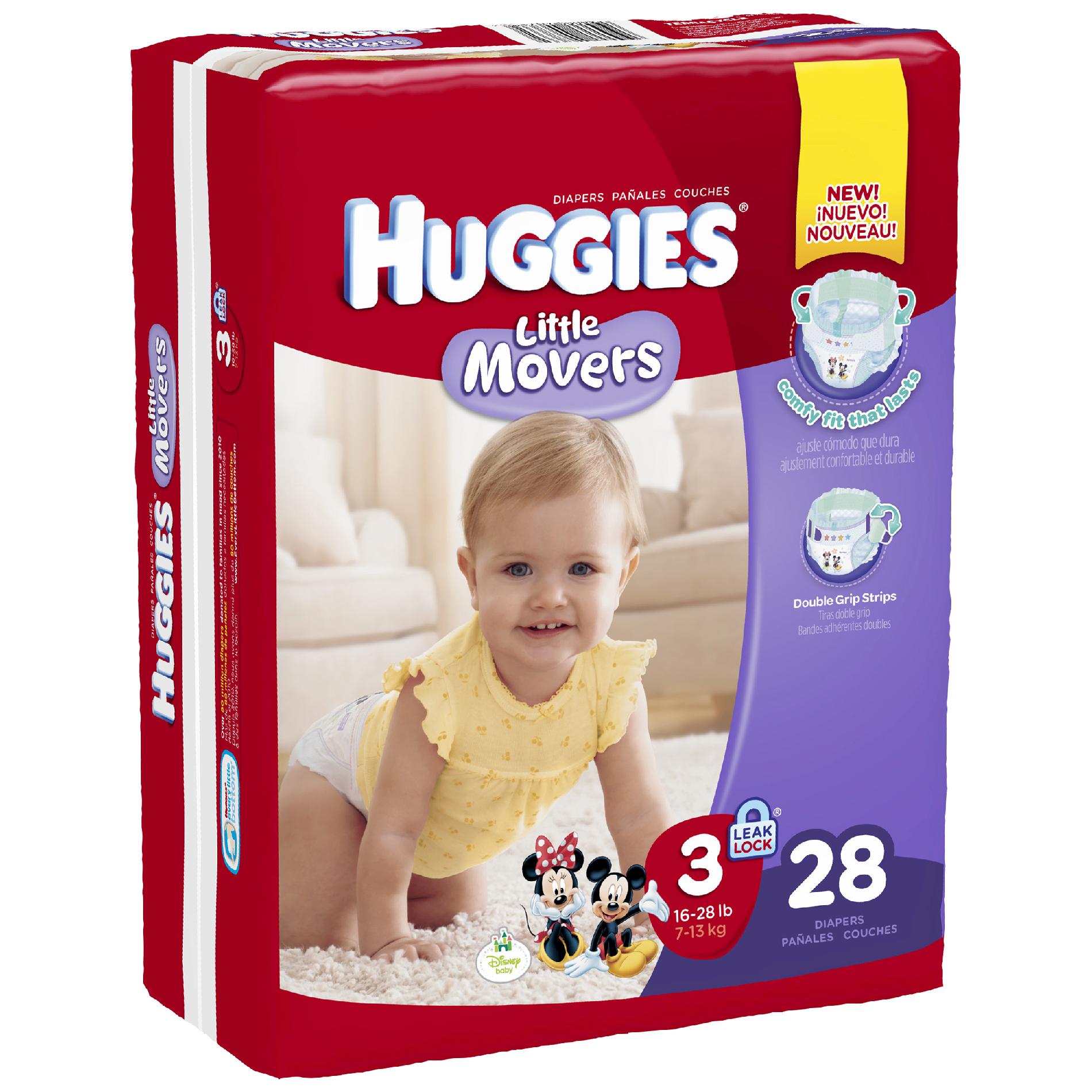UPC 036000407662 Huggies Little Movers, Leak Lock Diapers, Double