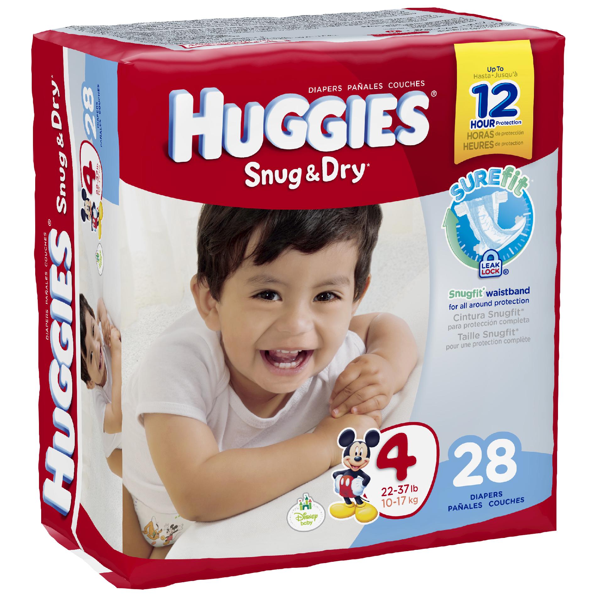 UPC 036000406696 Huggies Snug & Dry, Leak Lock Diapers, Size 4, 28 ct