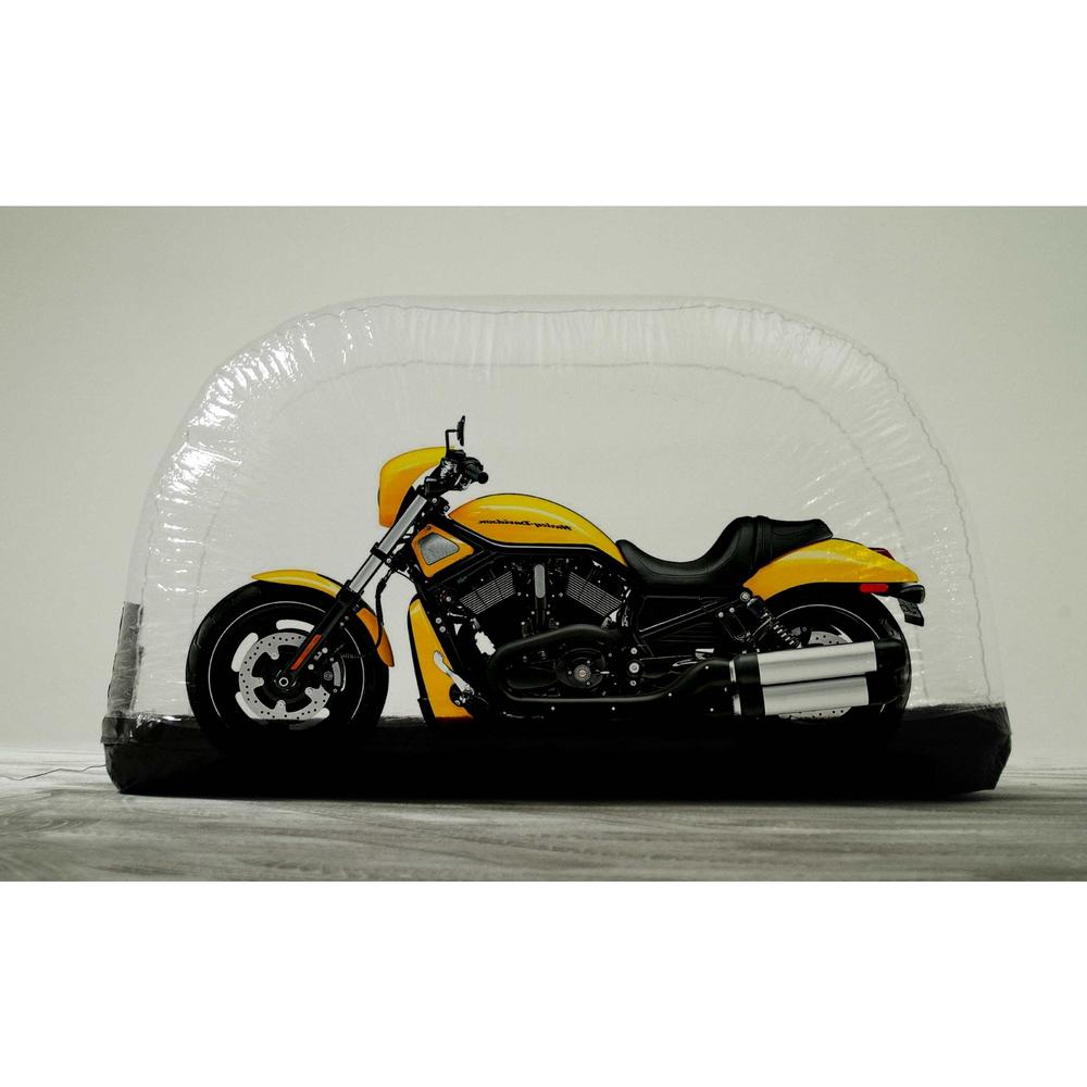 Indoor 8' Inflatable Motorcycle Cover and Storage