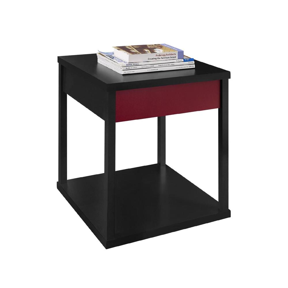 Dorel Colored Drawer Front Parsons End Table  Multiple Colors