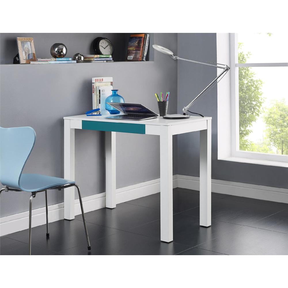 Parsons Desk with Colored Drawer Front  Multiple Colors