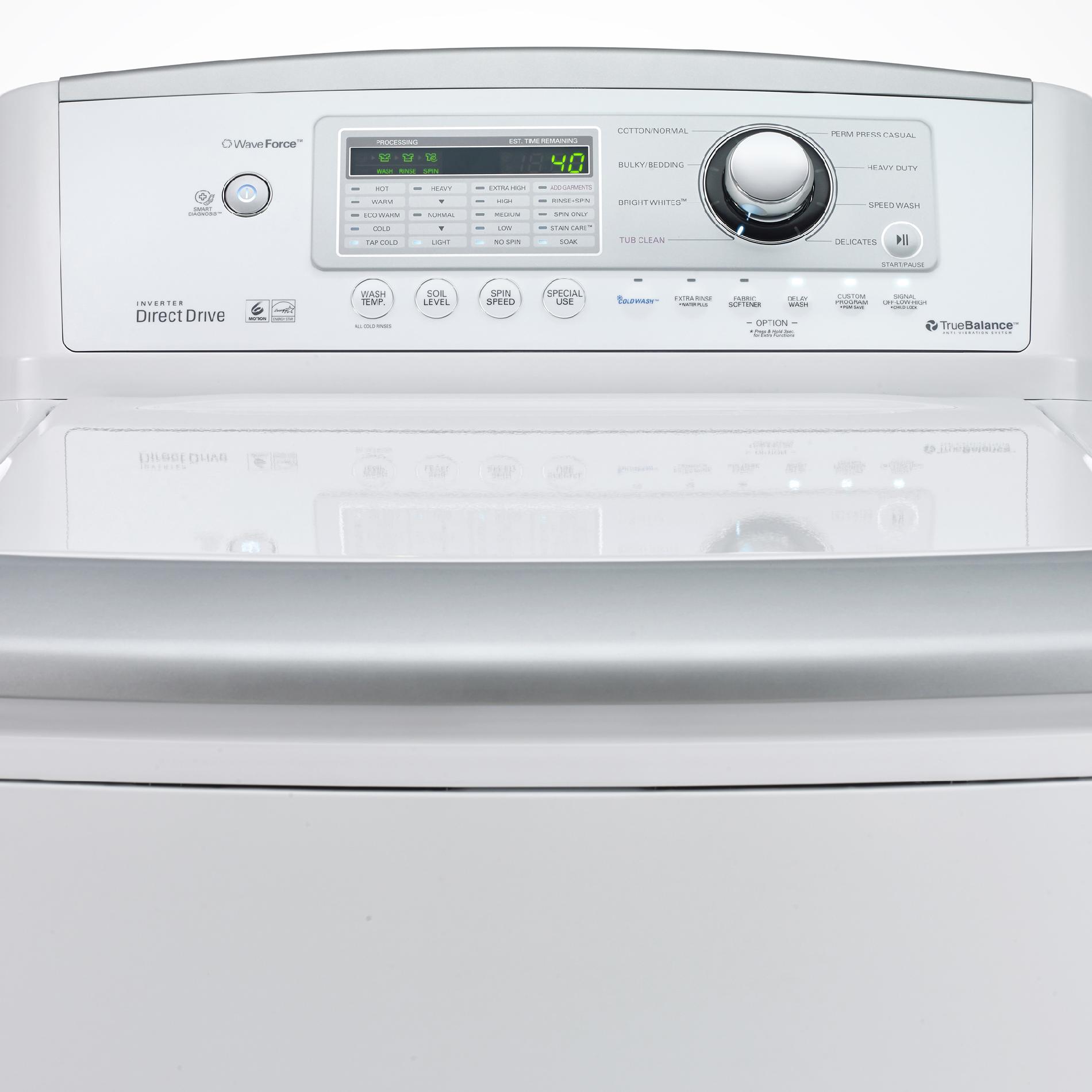 LG WT4970CW 4.5 cu.ft. Ultra Large HE Top Load Washer w/WaveForce™