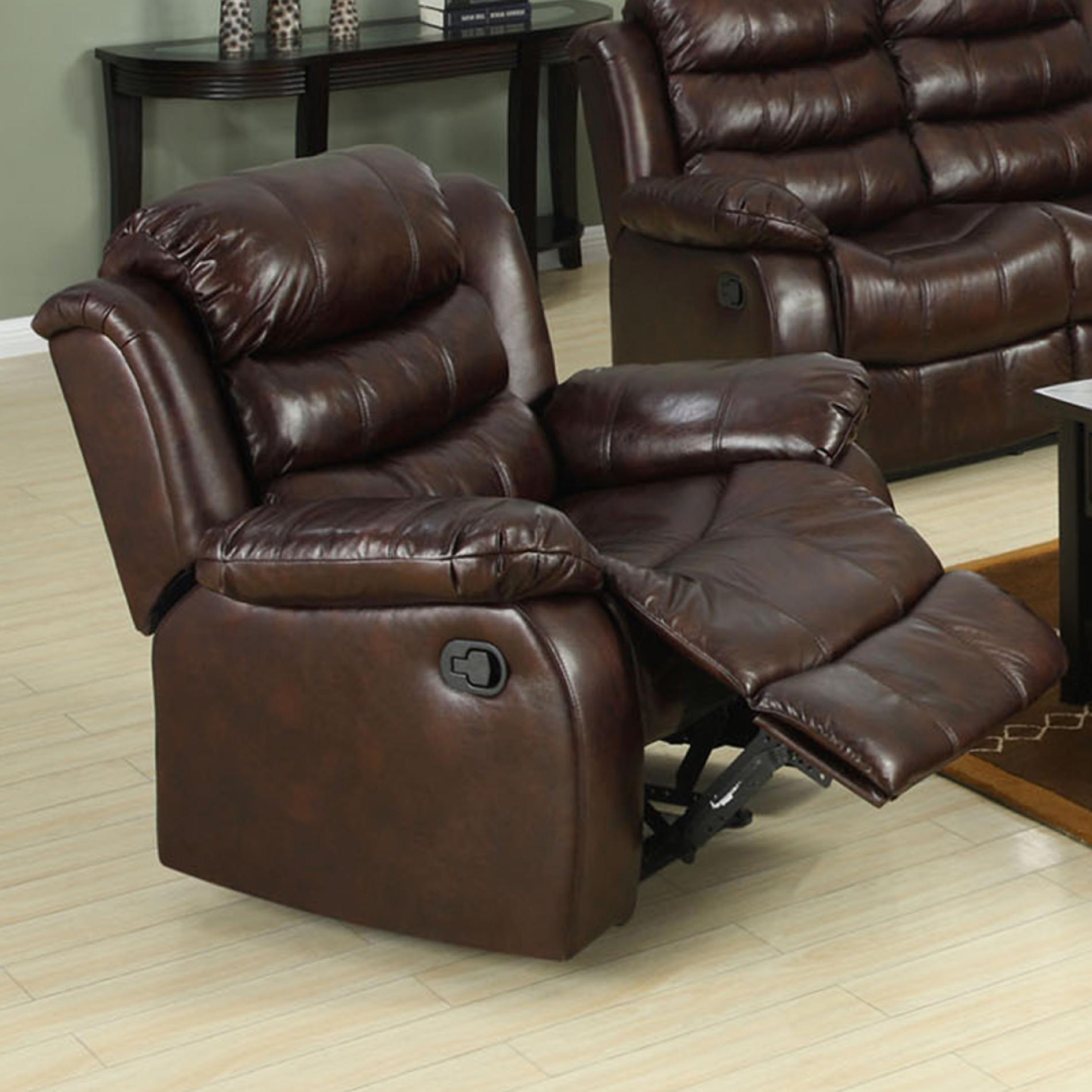 Brown Leather Recliner Chair about traditional genuine top grain