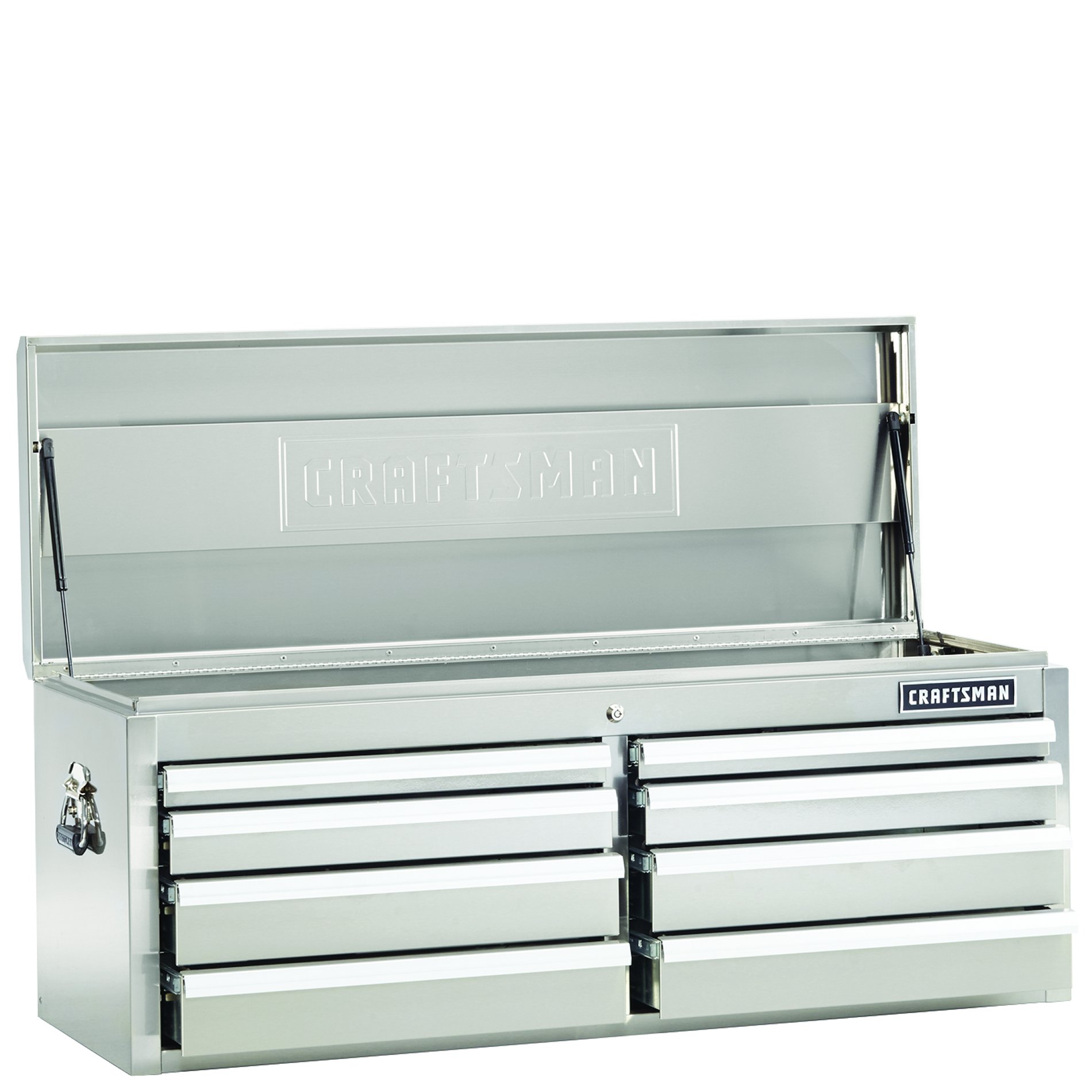 Craftsman 52Inch 8Drawer Premium HeavyDuty Top Chest Stainless