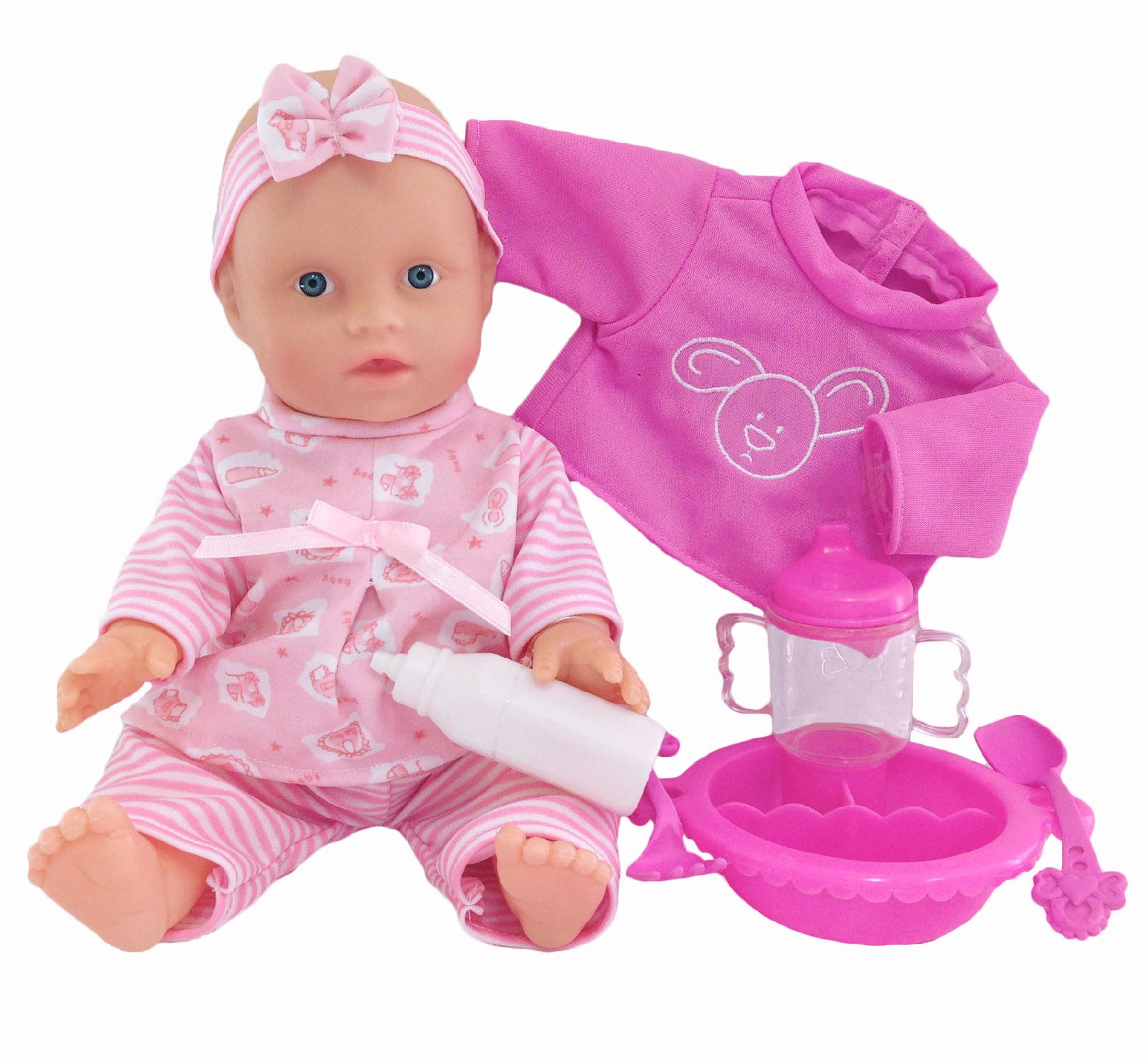 Just Kidz 13" Baby Doll Care Set - Pink
