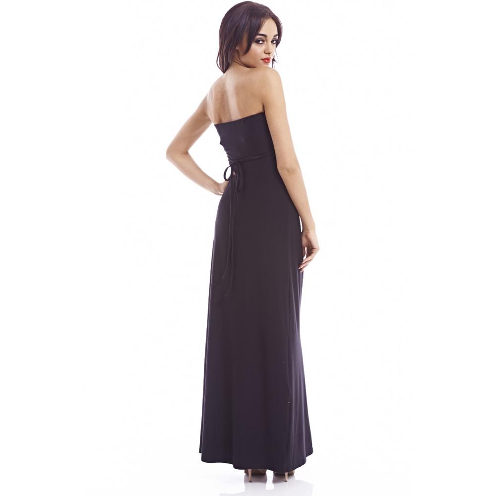 AX Paris Women's Plain Strapless Maxi Dress - Online Exclusive