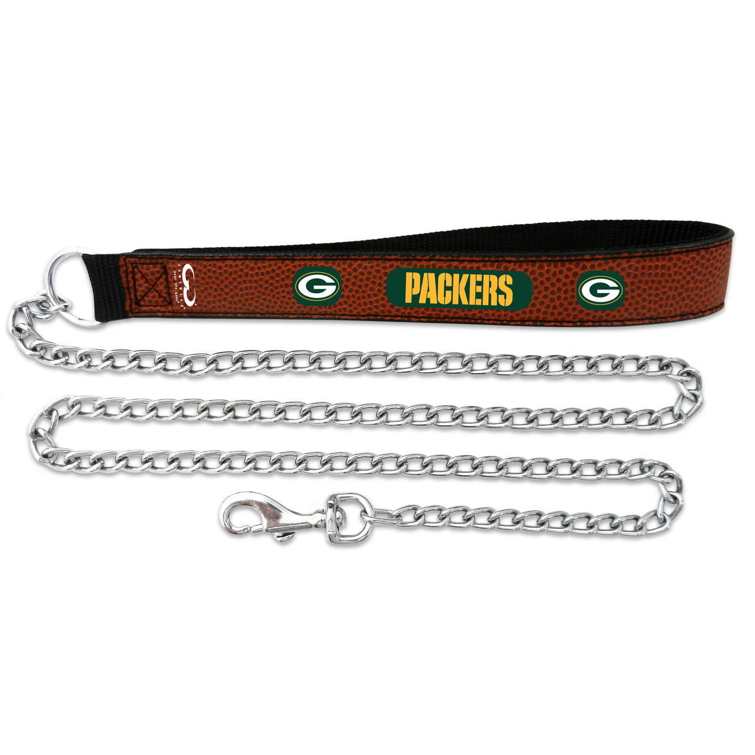 GAMEWEAR Green Bay Packers Football Leather Chain Leash