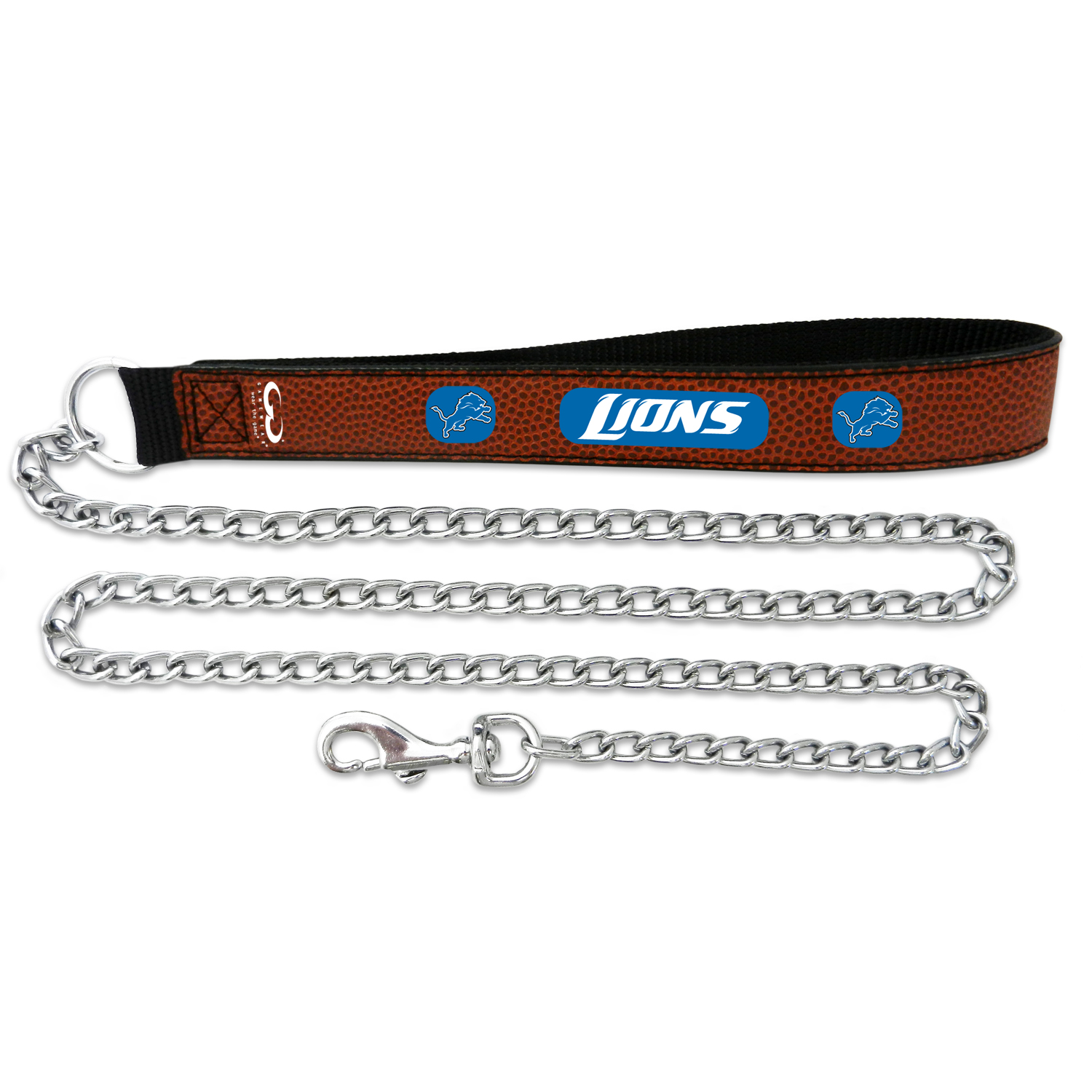 GAMEWEAR Detroit Lions Football Leather Chain Leash - L