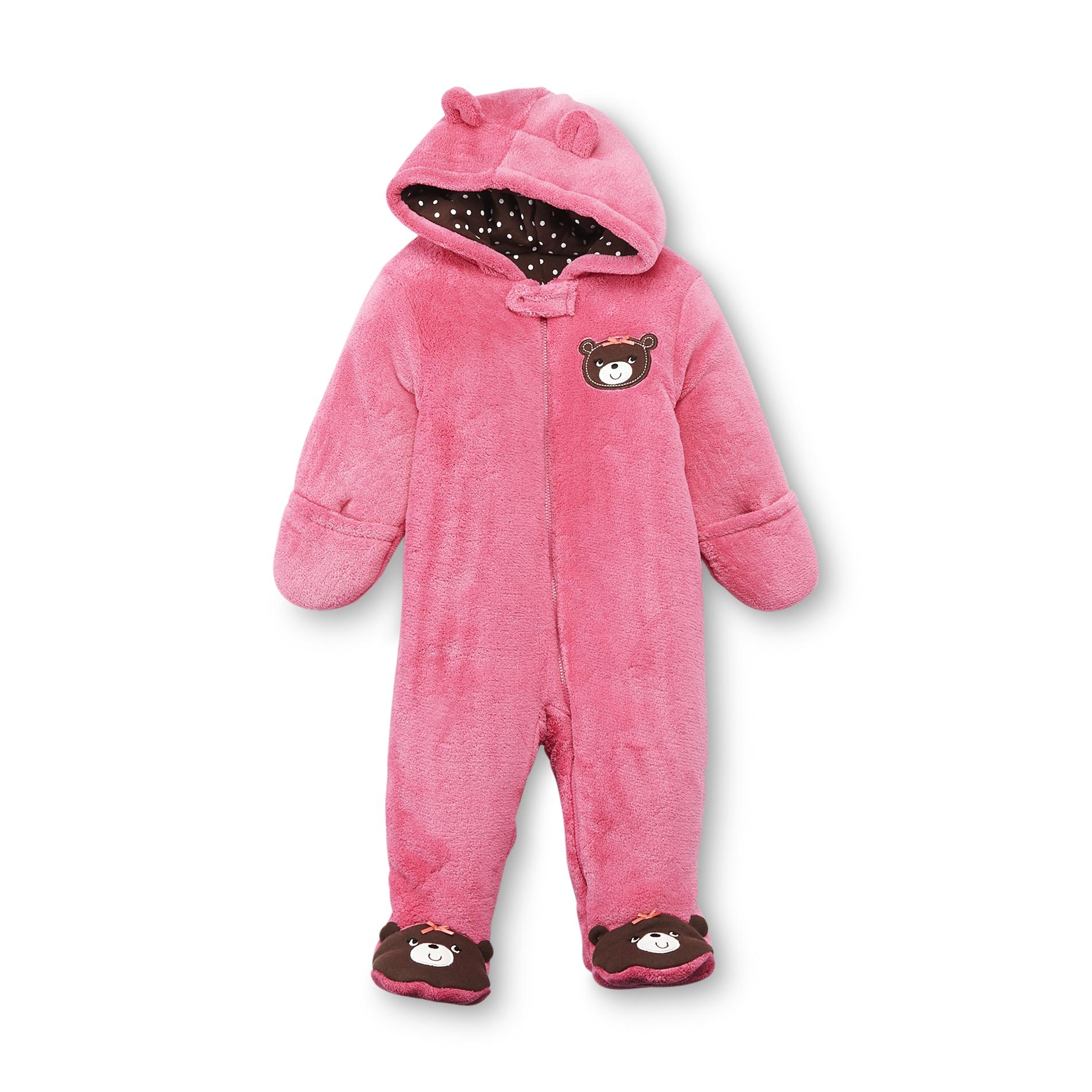 Small Wonders Newborn Infant Girl's Fleece Sleeper Costume Bear best