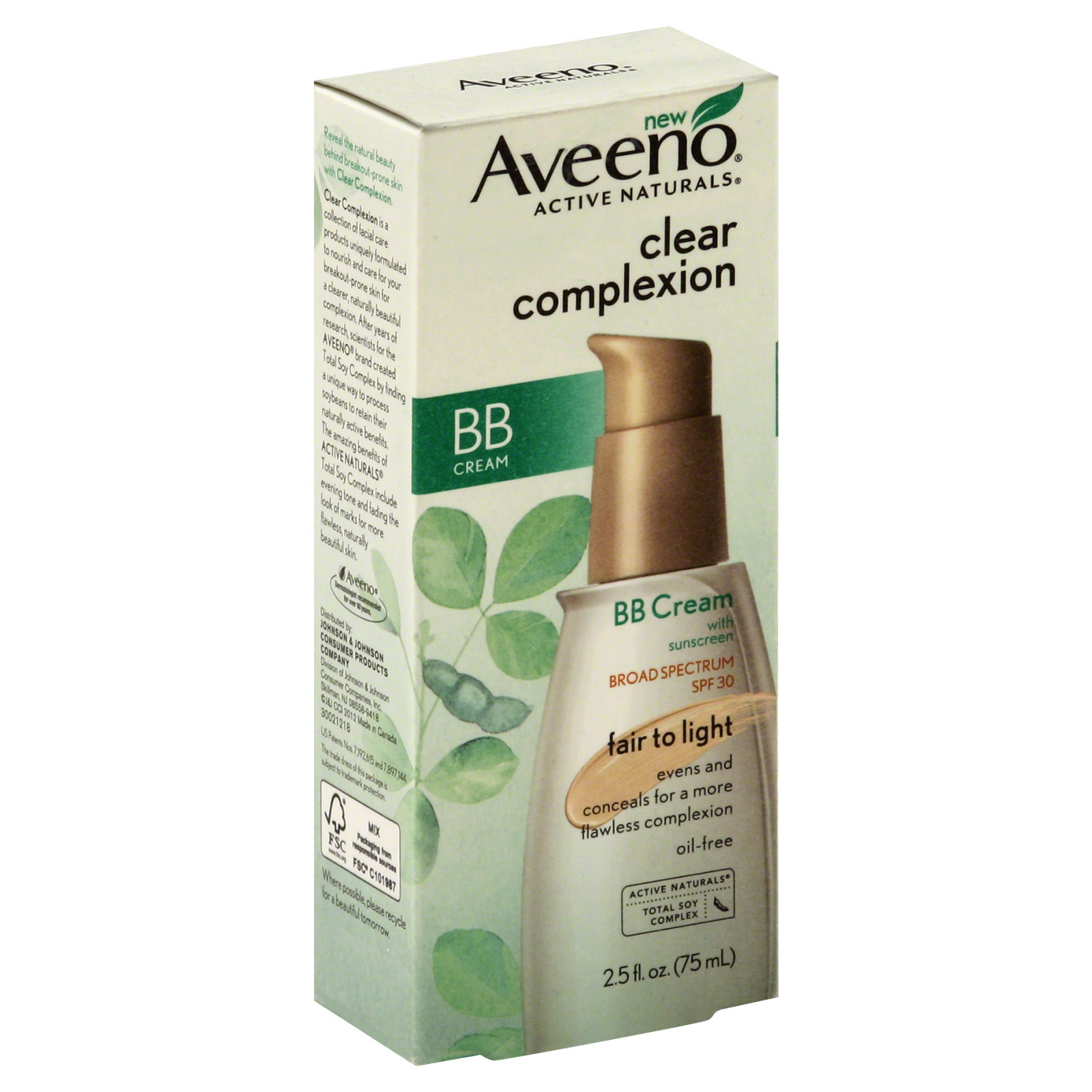 Aveeno Active Naturals Clear Complexion BB Cream, with Sunscreen, Fair to Light, 2.5 fl oz (75 ml) at mygofer.com