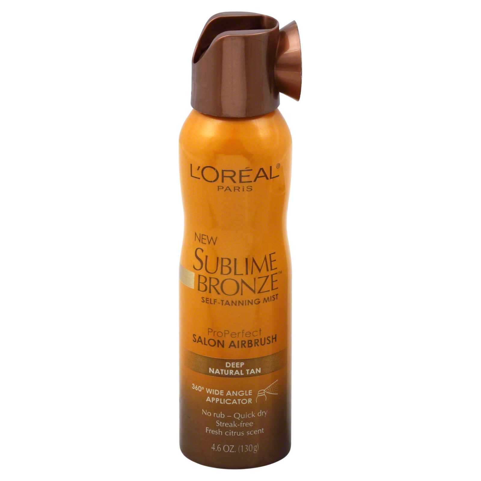 L'Oreal Sublime Bronze Self-Tanning Mist, Deep Natural Tan, Fresh Citrus Scent, 4.6 oz (130 g) at mygofer.com