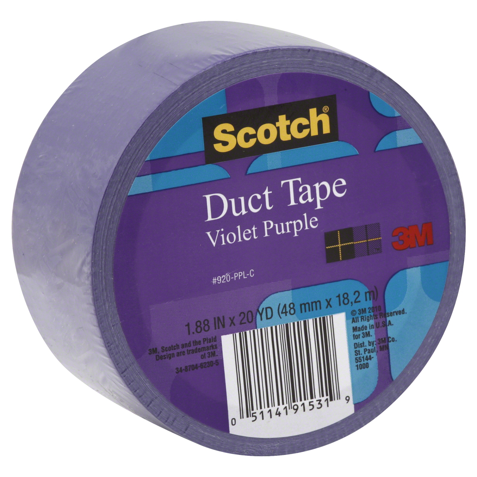 UPC 051141915319 3M Duct Tape, Violet Purple, 1 roll 3M COMPANY