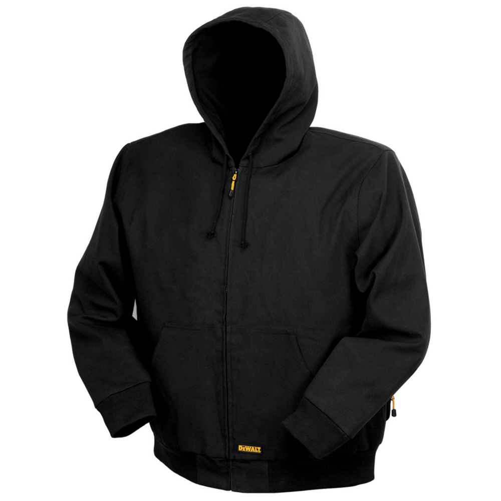 DEWALT DCHJ061B-20V/12V MAX Black Hooded Heated Jacket and Adaptor Battery & Charger Sold Seperately