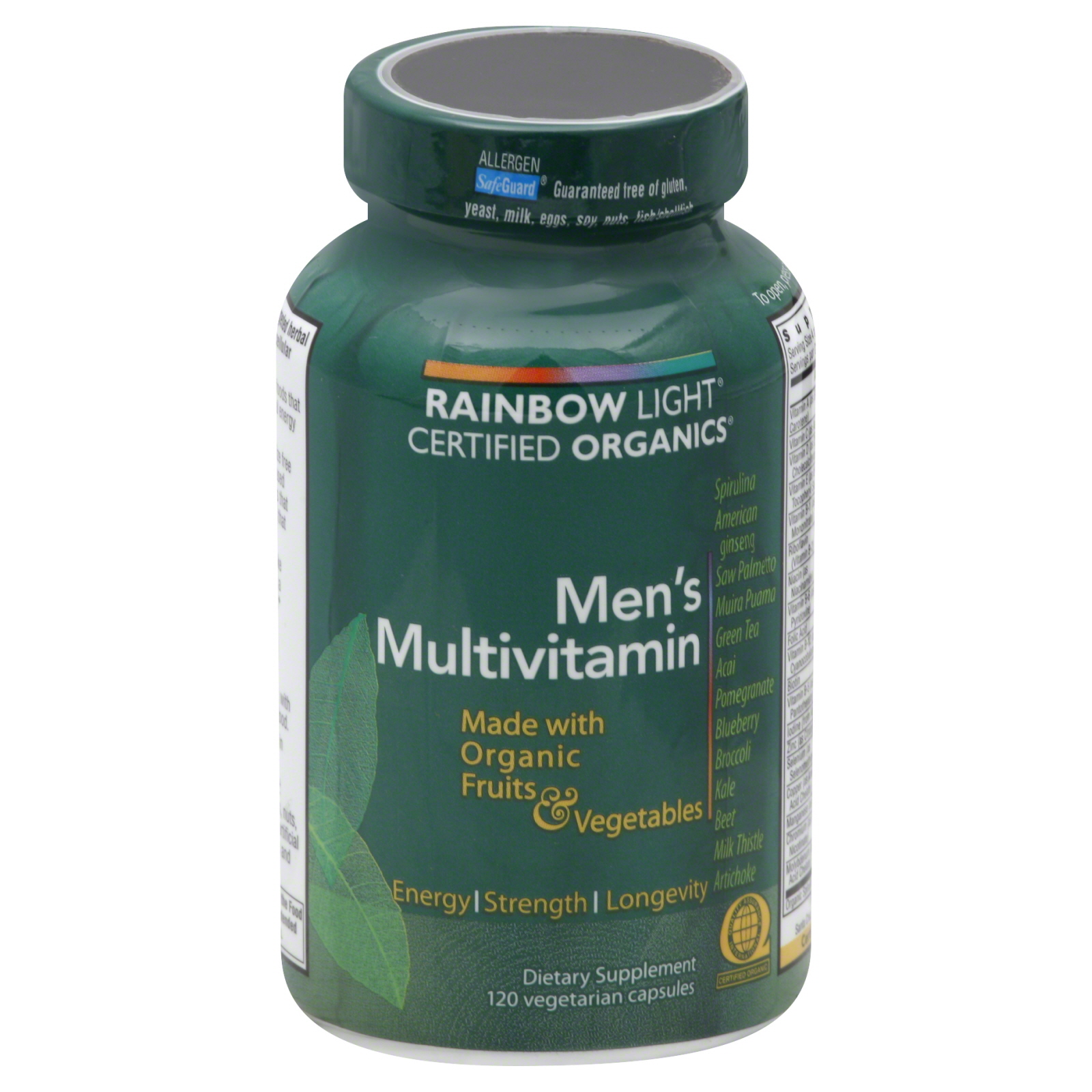Certified Organics Men's Multivitamin, Vegetarian Capsules, 120 capsules