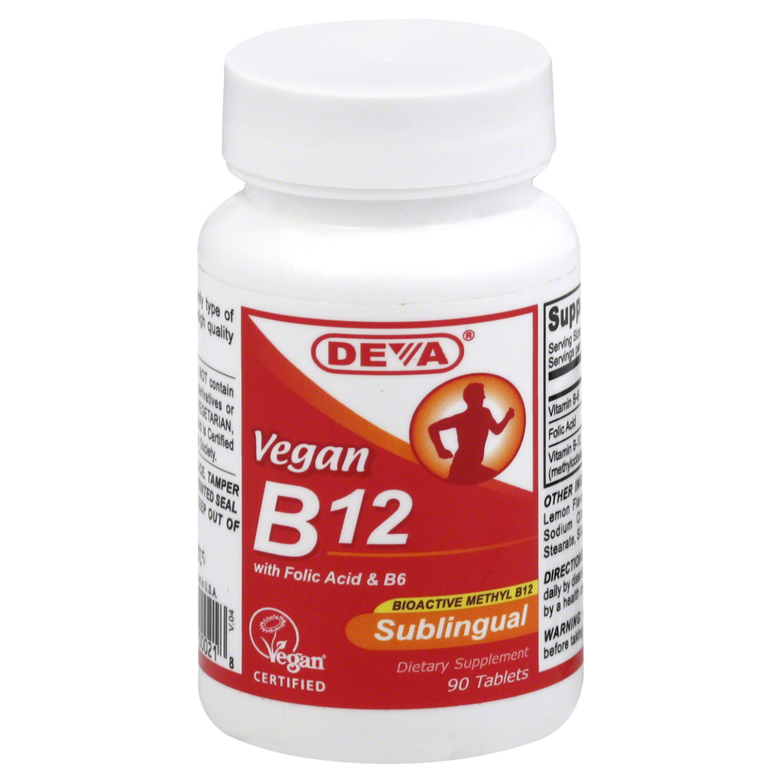 B12, with Folic Acid & B6, Sublingual, Tablets, 90 tablets