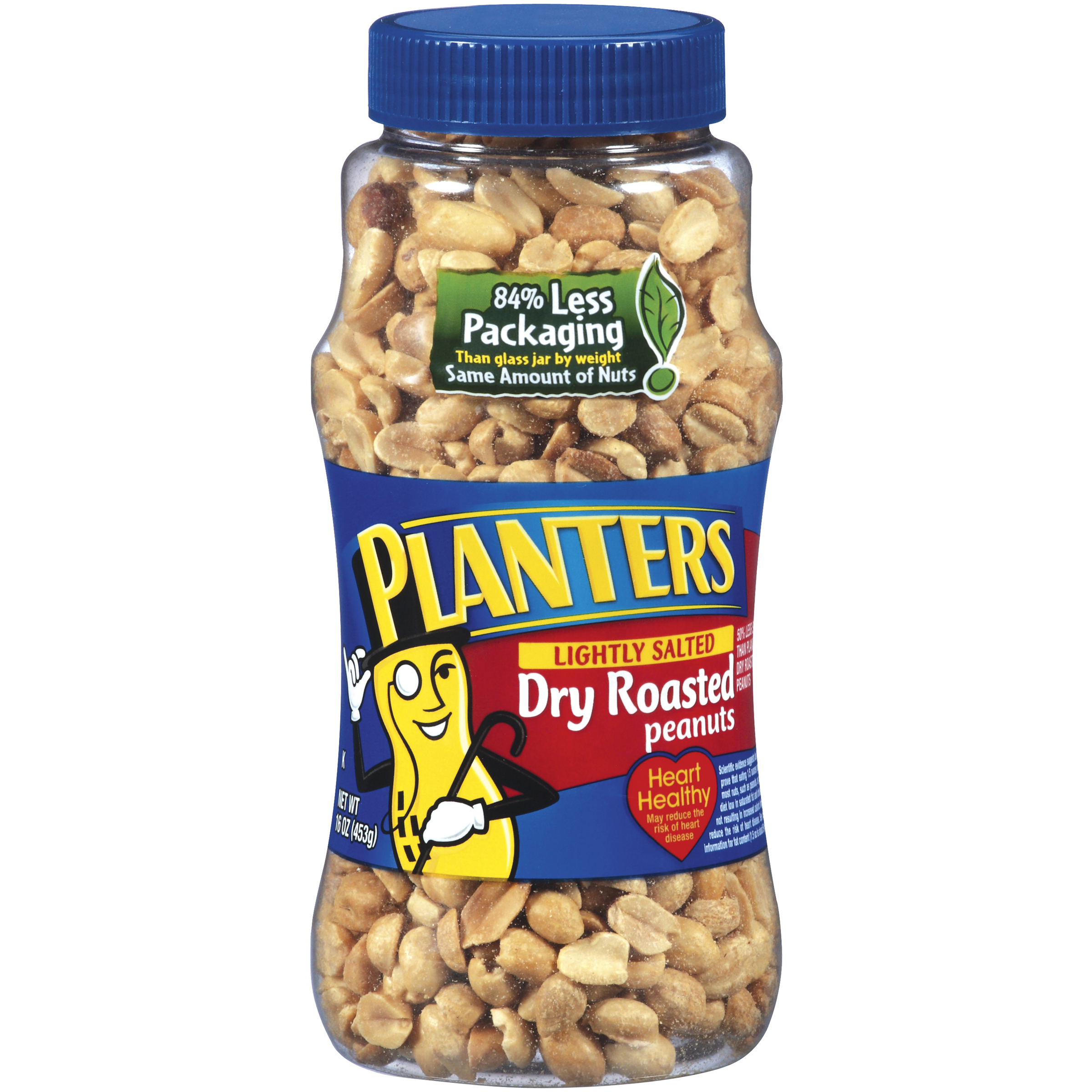 Planters Dry Roasted Lightly Salted Peanuts 16 OZ PLASTIC JAR at mygofer.com