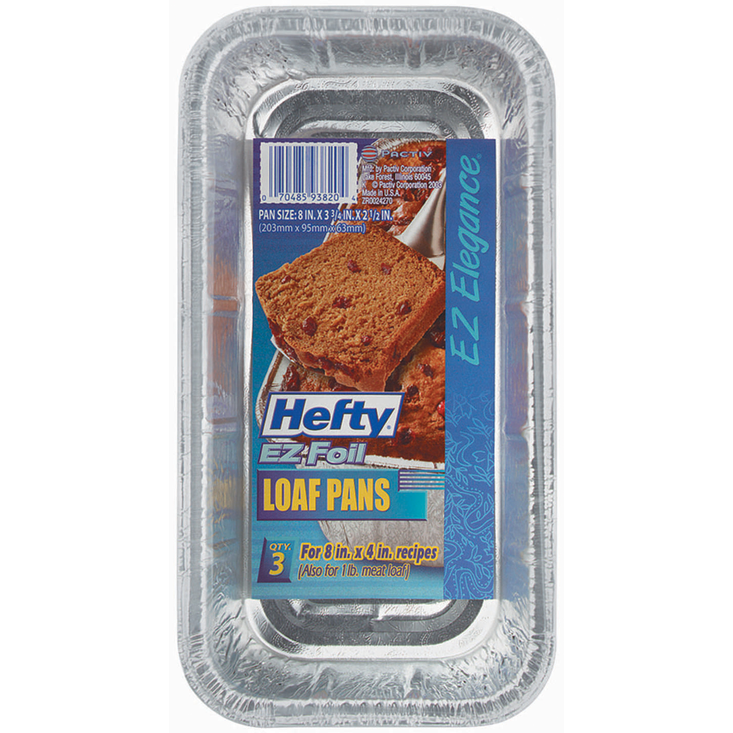 UPC 070485938204 product image for Hefty EZ Foil 3 Pk Loaf Pan - PACTIV | upcitemdb.com