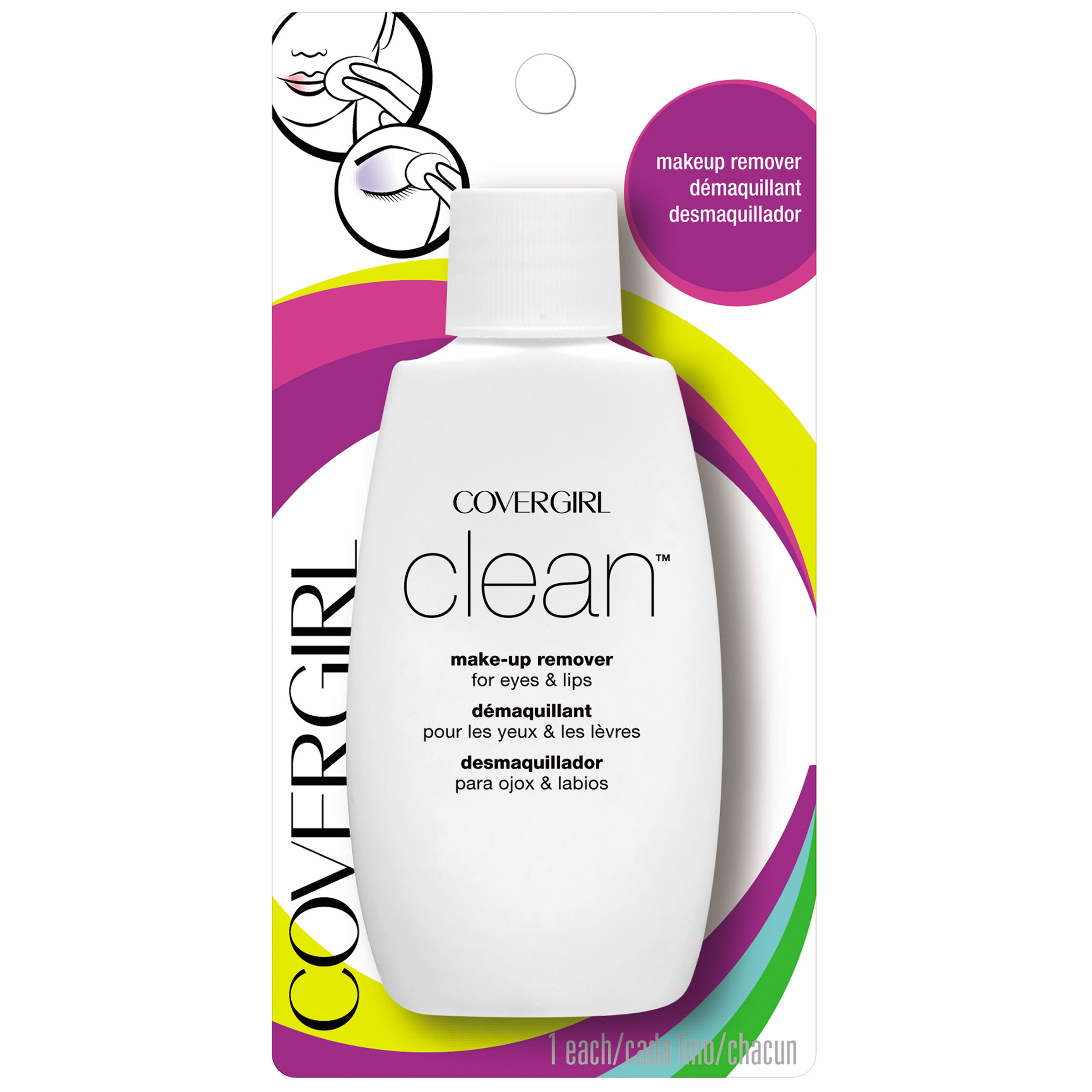 UPC 022700631575 CoverGirl Clean Makeup Remover, for Eyes & Lips, 2