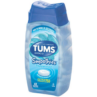 smoothies tums peppermint strength extra antacid calcium supplement tablets ct bottle plastic