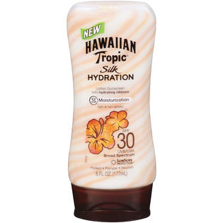 Hawaiian Tropic Silk Hydration Lotion Sunscreen SPF/UVB/UVA 30 Tanning 6 FL OZ SQUEEZE BOTTLE