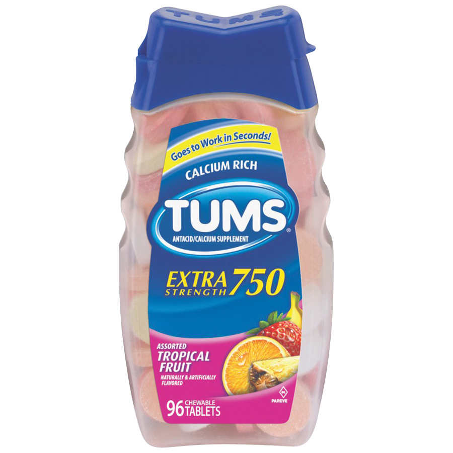 UPC 307667391961 product image for Extra Strength 750 Assorted Tropical Fruit Tablets Antacid/Calcium Supplement PL | upcitemdb.com