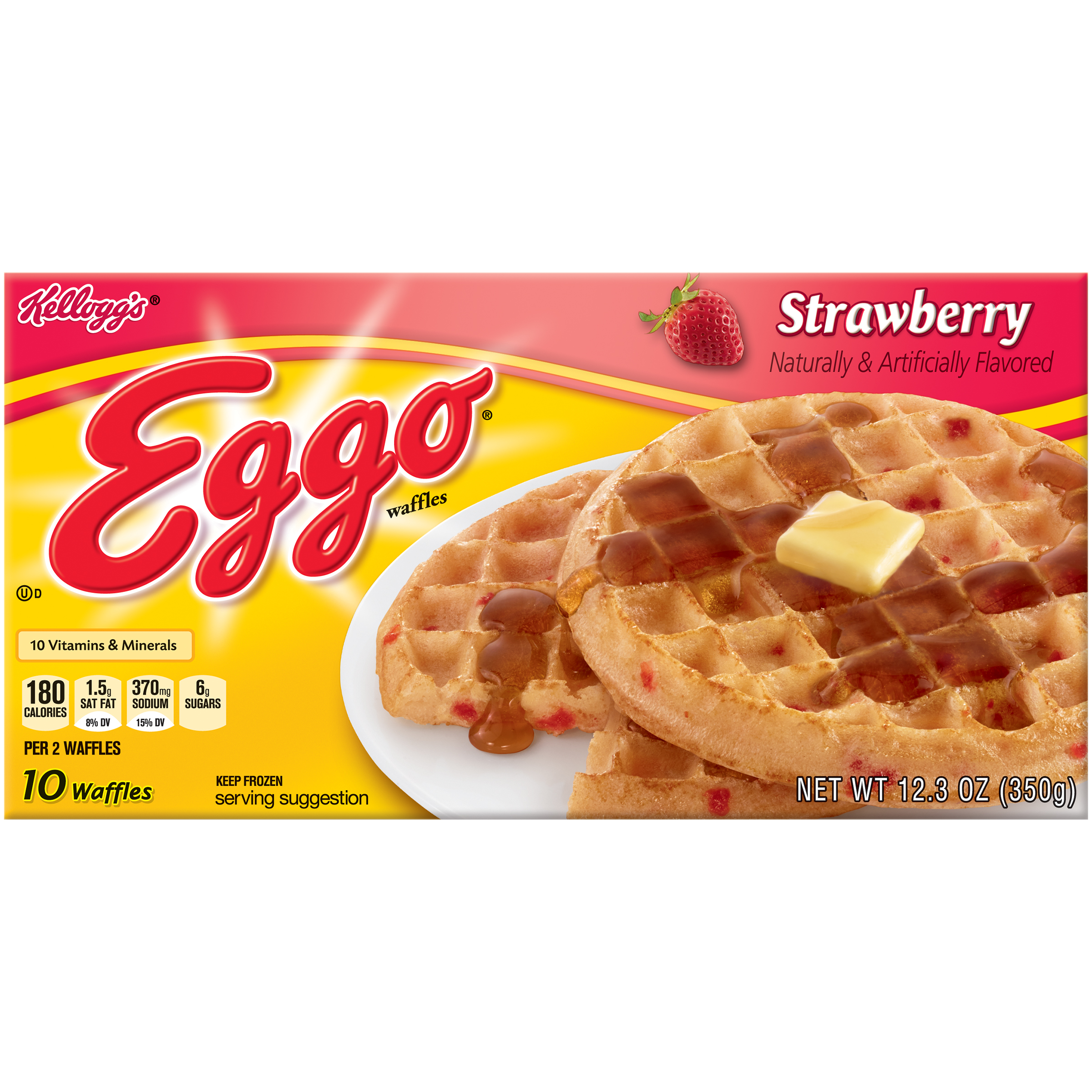 UPC 038000403408 product image for Eggo Strawberry Waffles 12.3 OZ BOX upci...