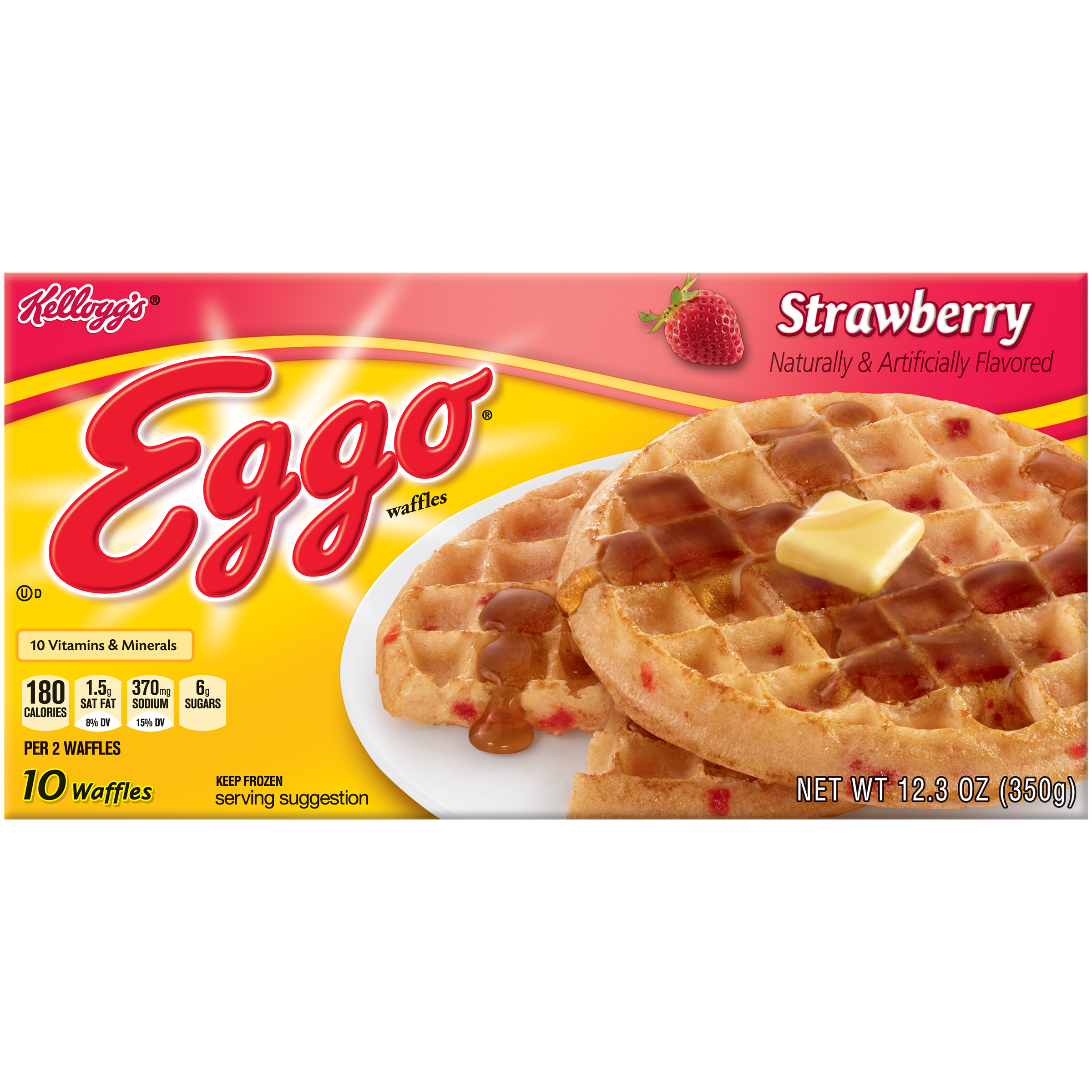UPC 038000403408 Eggo Strawberry Waffles 12.3 OZ BOX