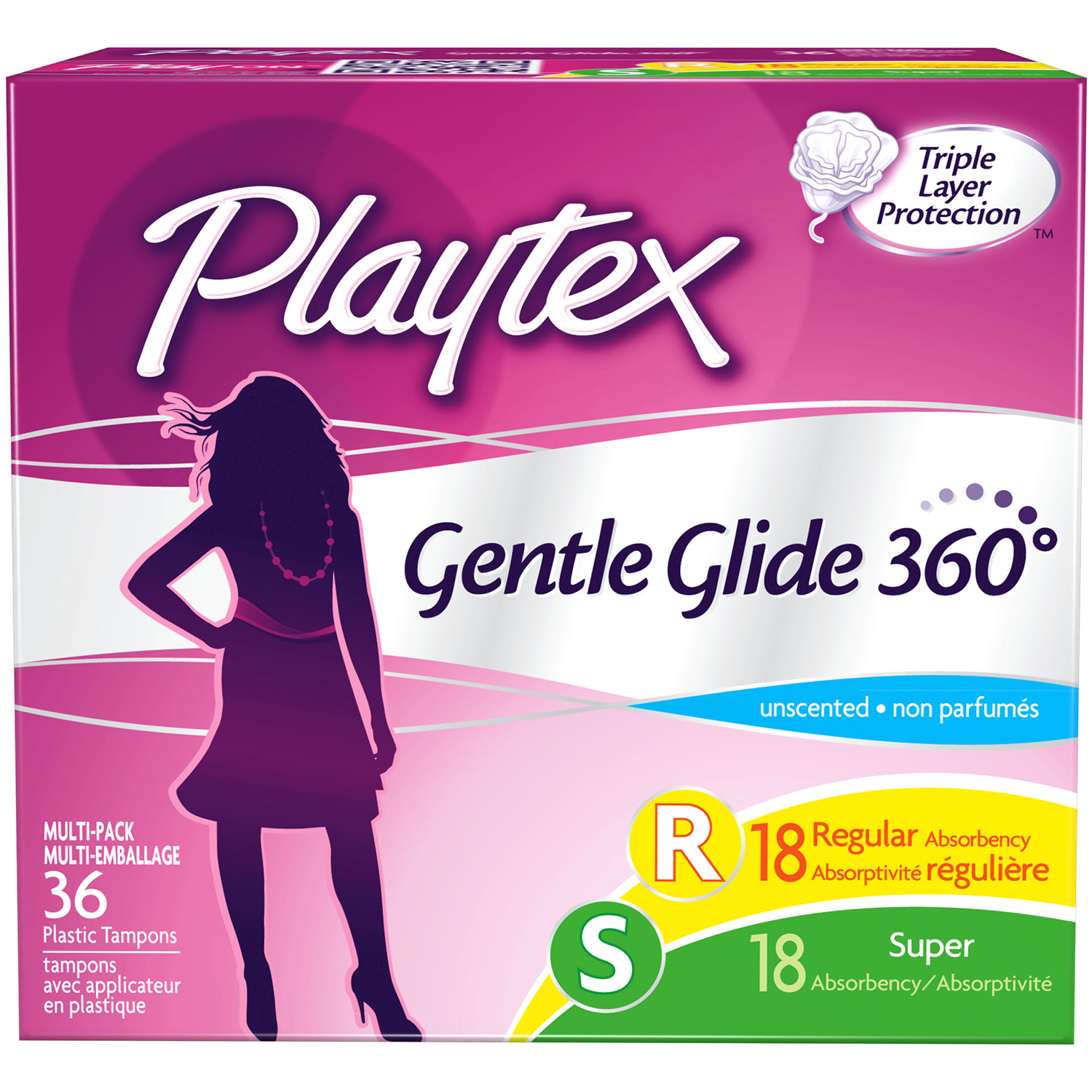 UPC 078300089971 Playtex Gentle Glide 360 Tampons, Plastic, Multi