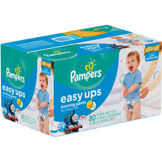 Pampers Easy Ups Super Pack Boys Size 2T-3T Training Pants 80 CT BAG