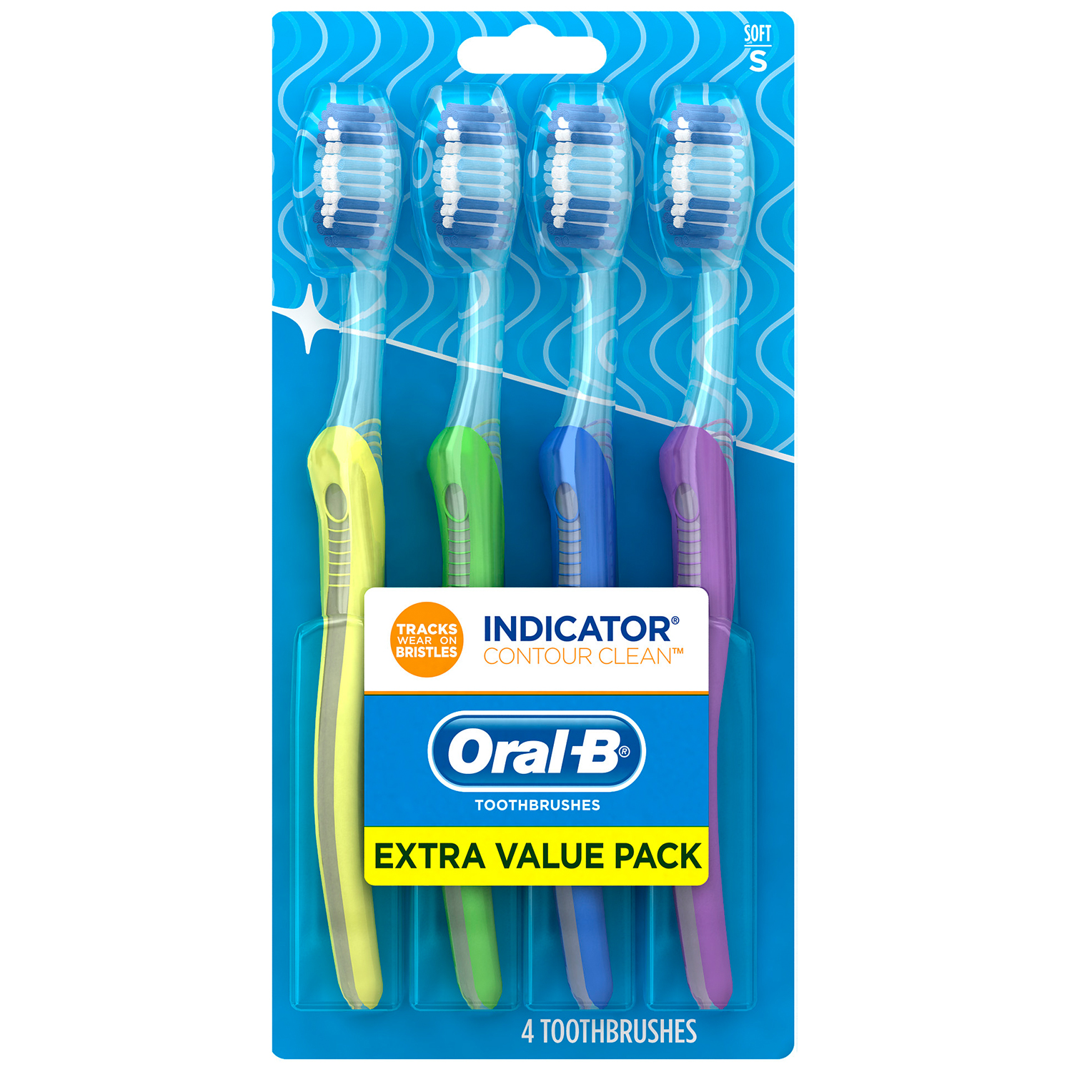 UPC 300416680972 OralB Indicator Toothbrushes, Contour Clean, Soft