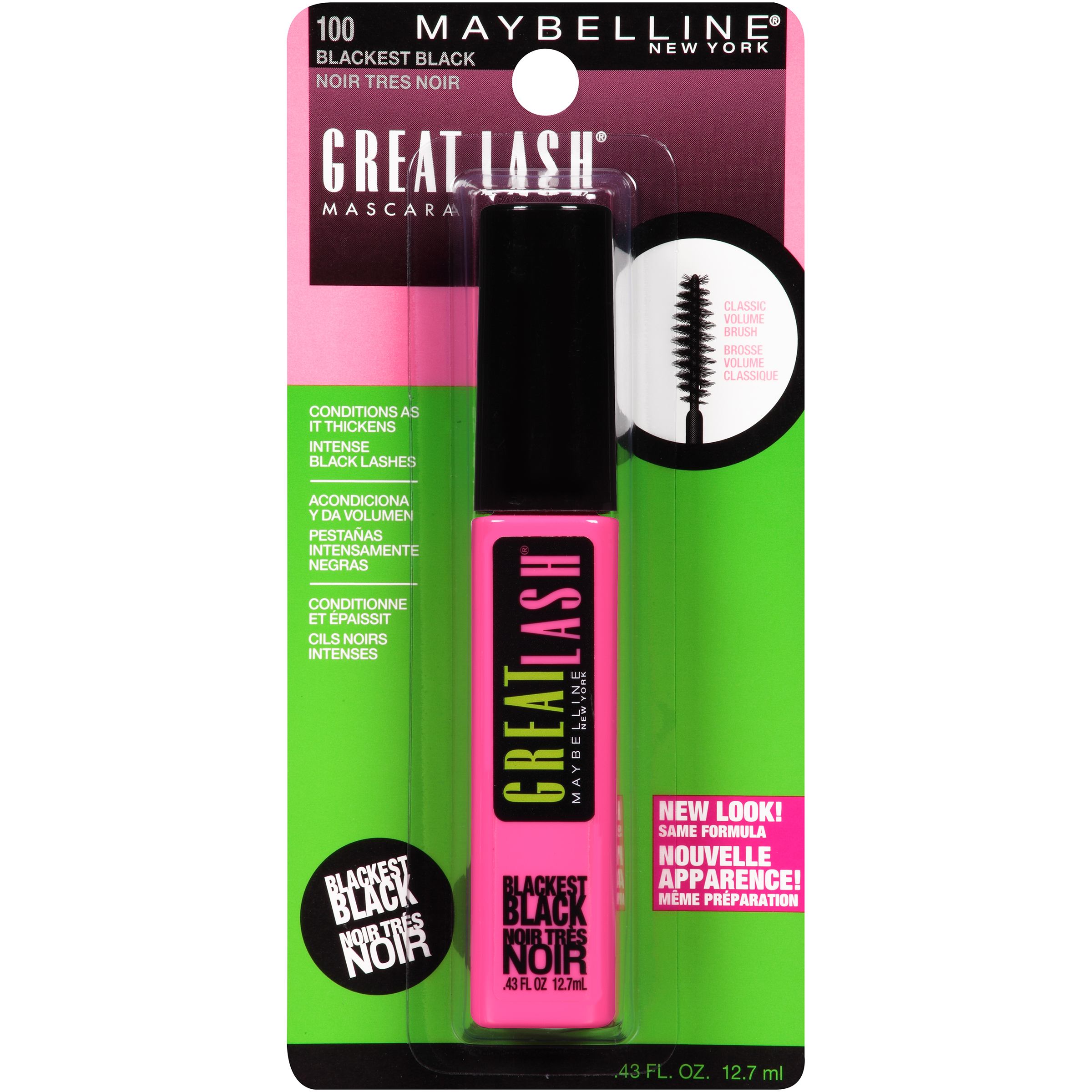UPC 041554670745 Maybelline New York Great Lash Mascara, Blackest