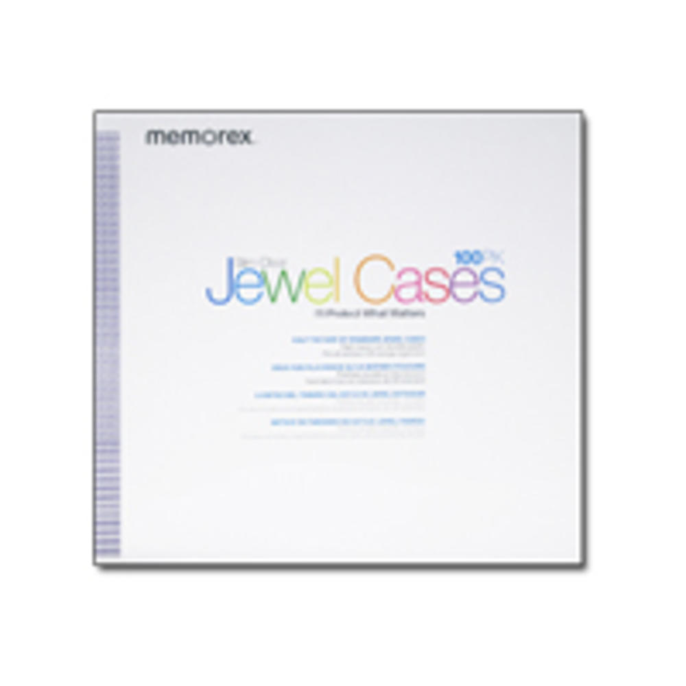 Memorex CD Jewel Cases 100 Pack Clear Slim