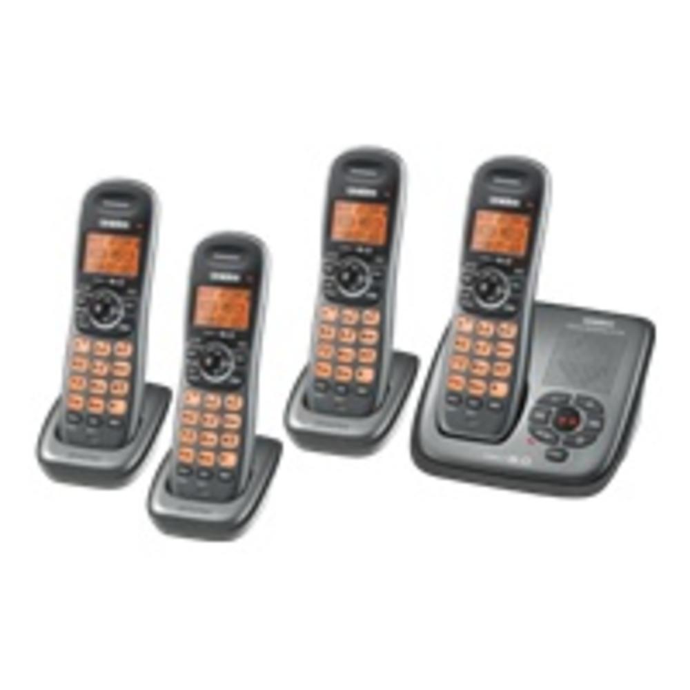 Uniden DECT Silver Cordless Phone System with 4 Handsets and Answering System (DECT1480-4)