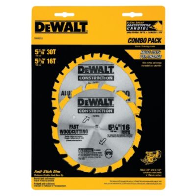 5-3/8 in. 16T & 30T Carbide Blade Combo Pack