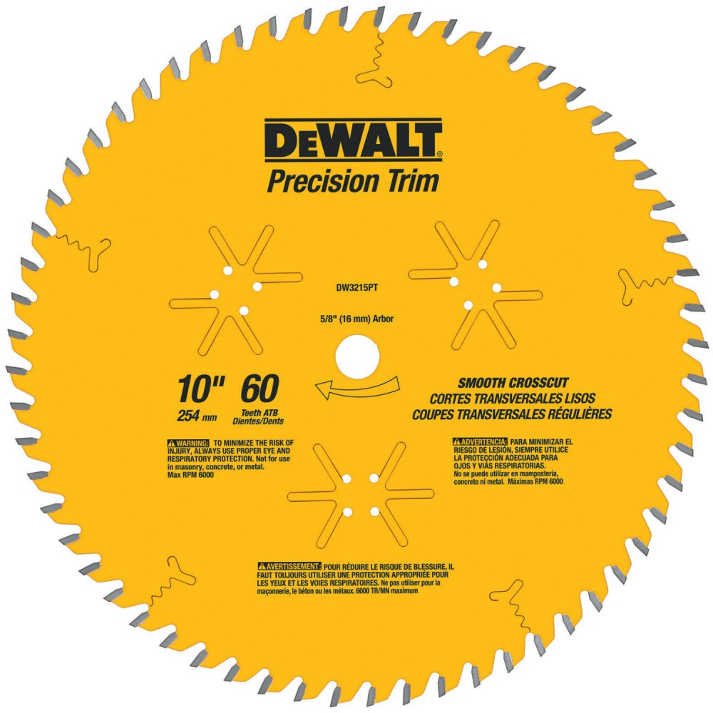 10 in. 60T Smooth Crosscutting Saw Blade