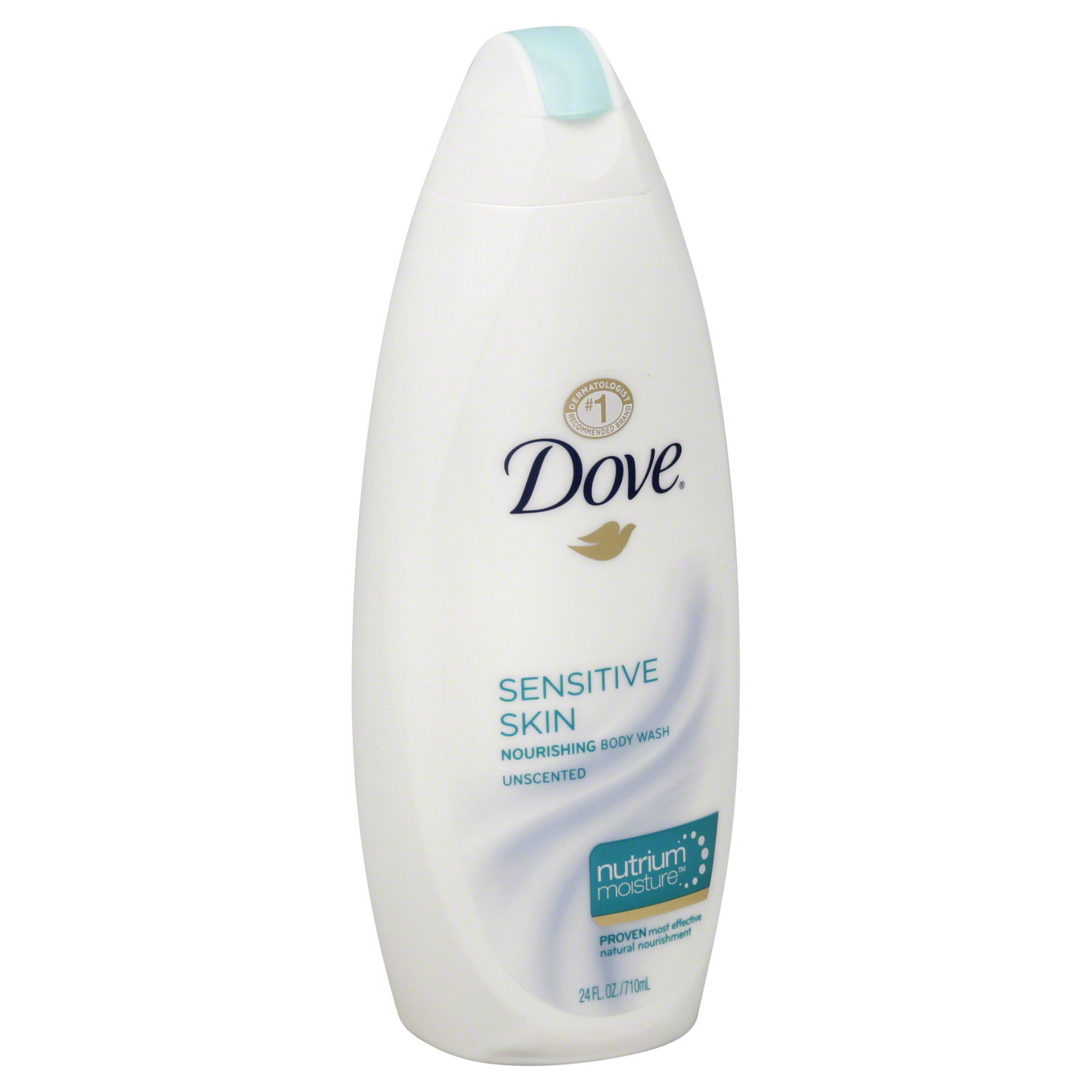 Dove Nutrium Moisture Body Wash, Nourishing, Sensitive Skin, Unscented, 24 fl oz (710 ml) at mygofer.com