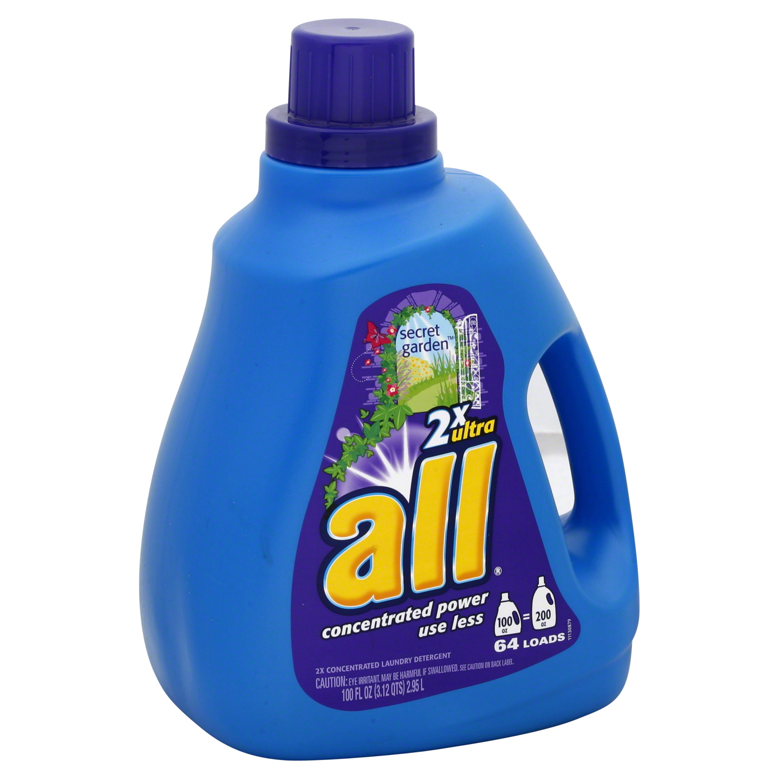 All Laundry Detergent, 2X Ultra Concentrated, Secret Garden, 100 fl oz (3.12 qt) 2.95 l at mygofer.com