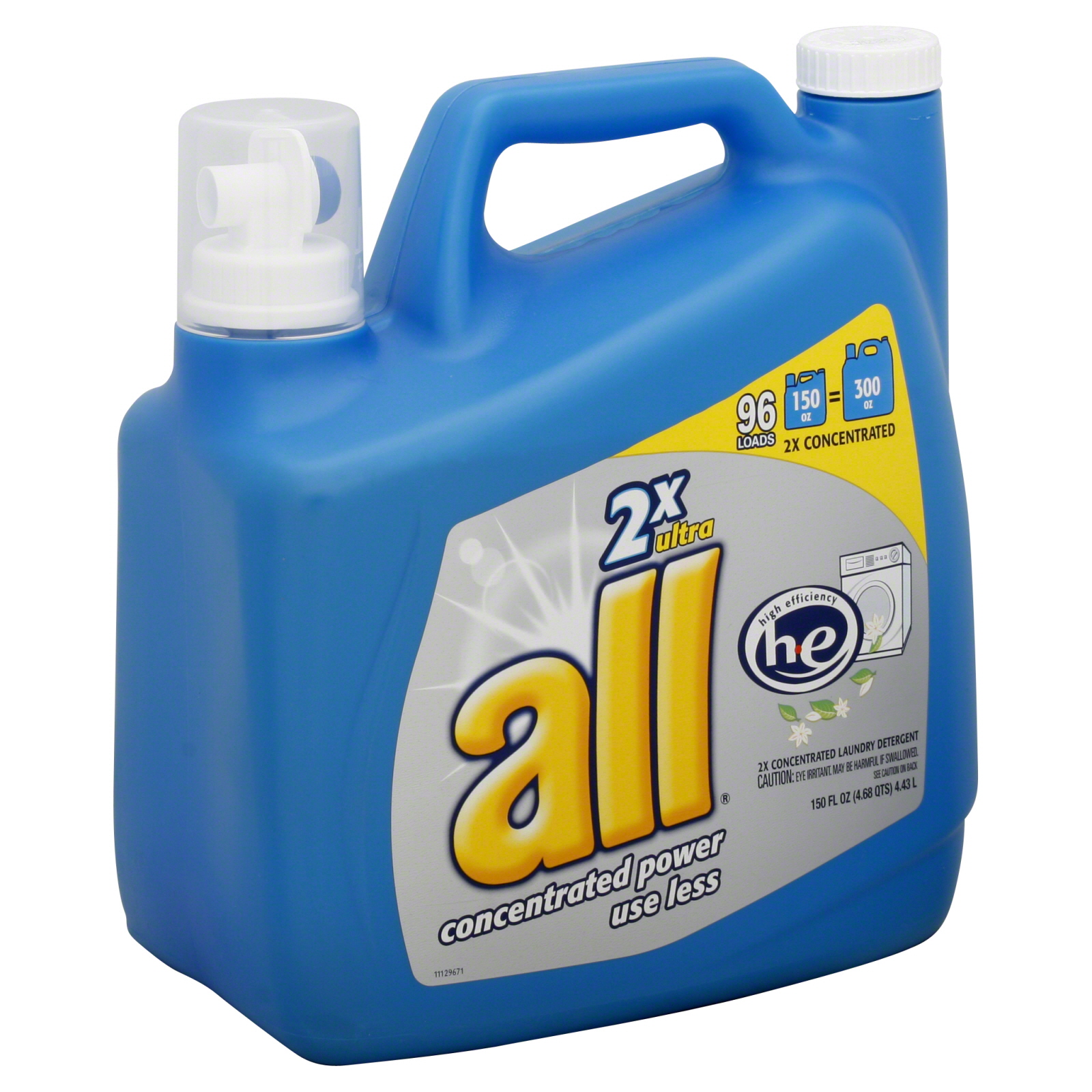 All HE Laundry Detergent, 2X Ultra Concentrated, 150 fl oz (4.68 qt) 4.43 lt at mygofer.com