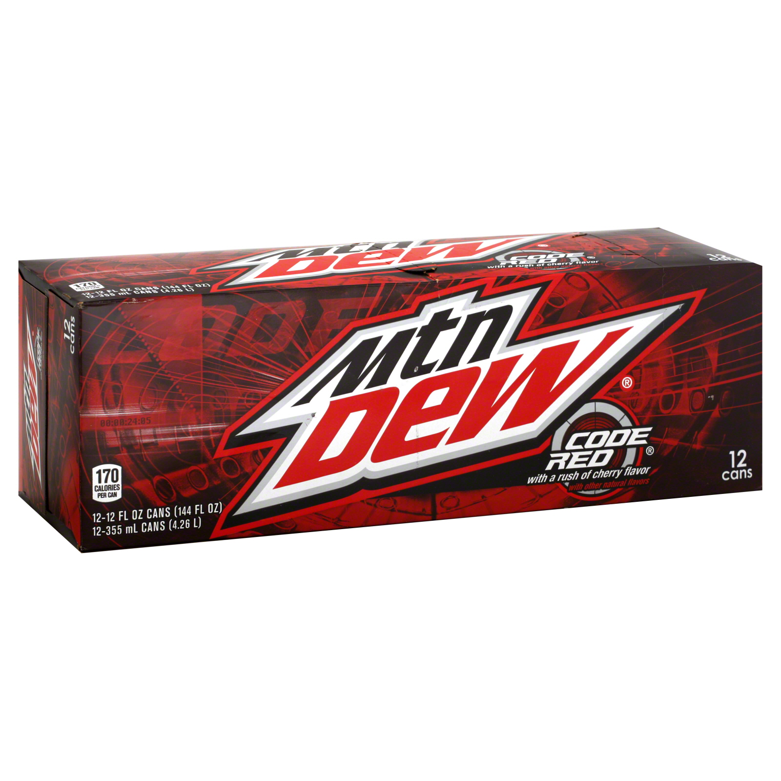 Code Red Soda, Cherry Flavor, 12 - 12 fl oz (355 ml) cans [144 fl oz (4.26 lt)]                                                  at mygofer.com