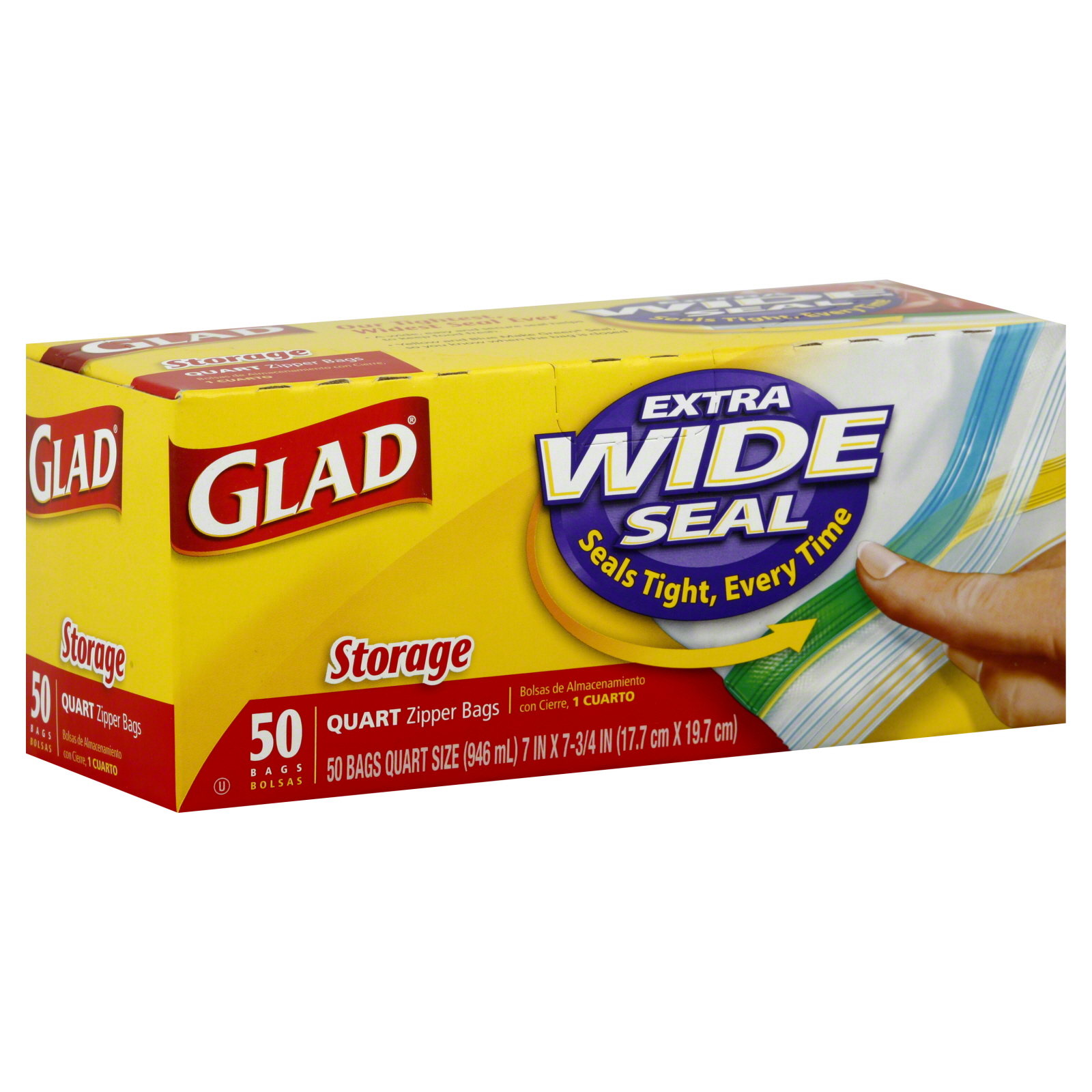 glad bags storage zipper quart