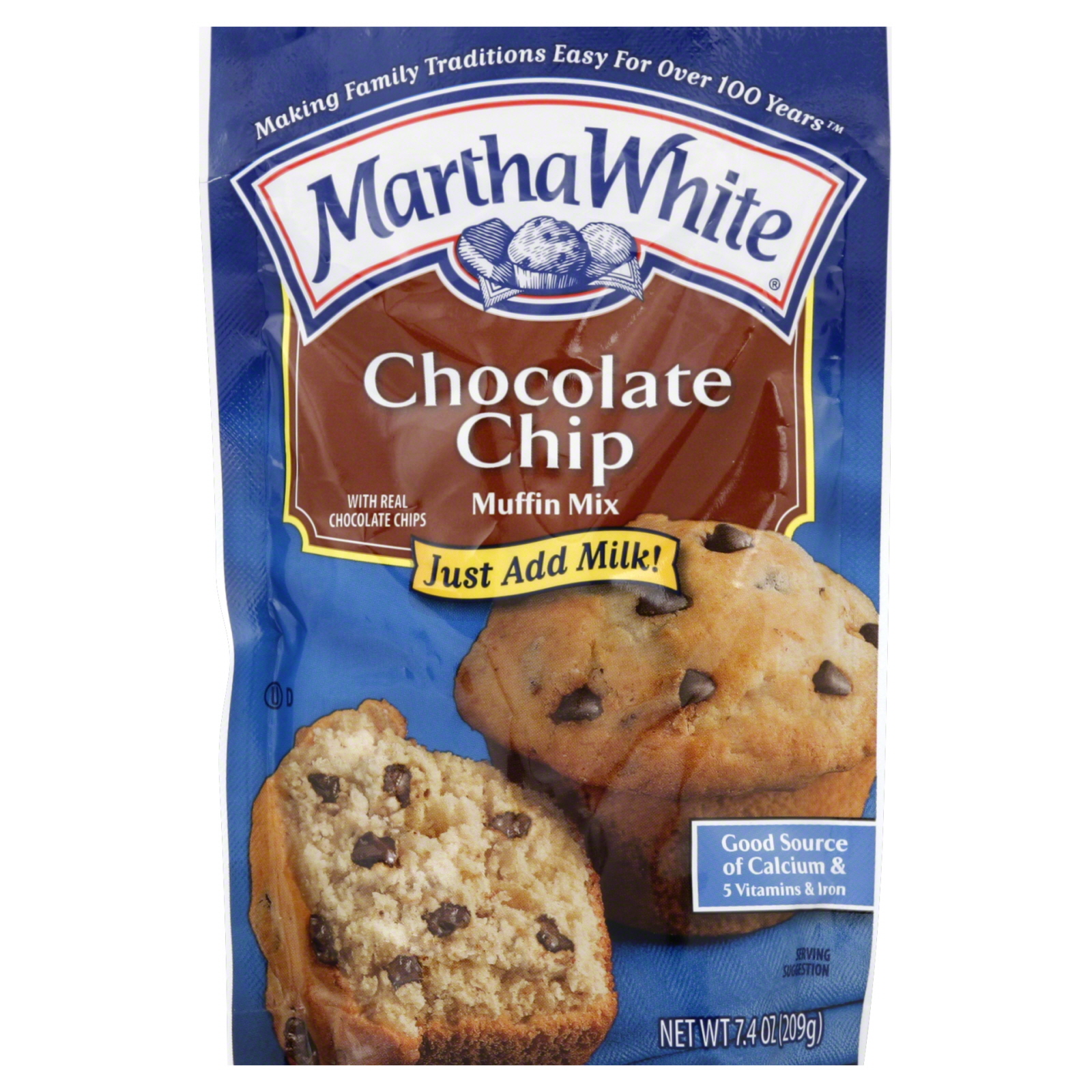 Martha White Muffin Mix, Chocolate Chip, 7 oz (198 g) at mygofer.com
