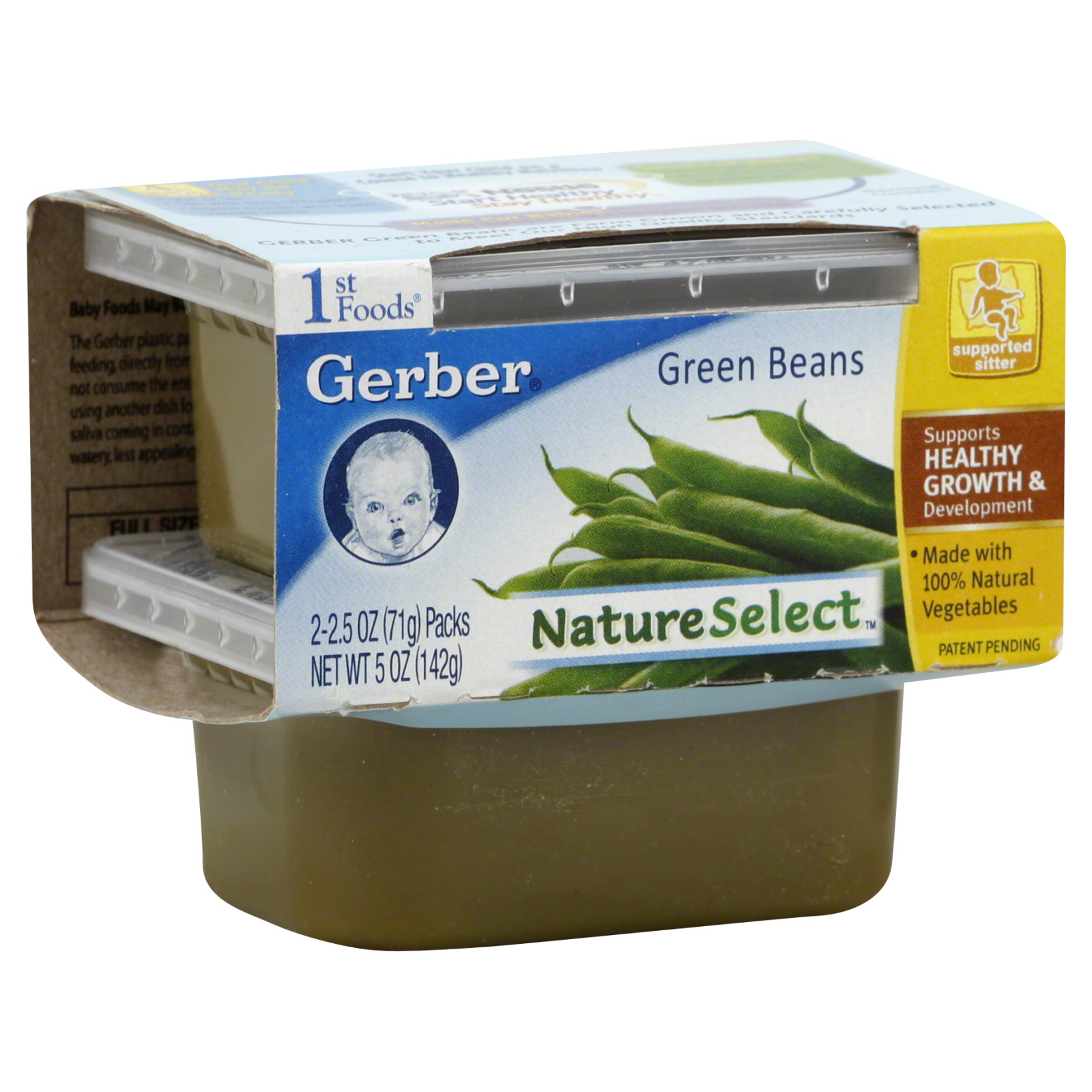 Gerber 1st Foods Nature Select Green Beans, 2 - 2.5 oz (71 g) packs [5 oz (142 g)] at Kmart.com