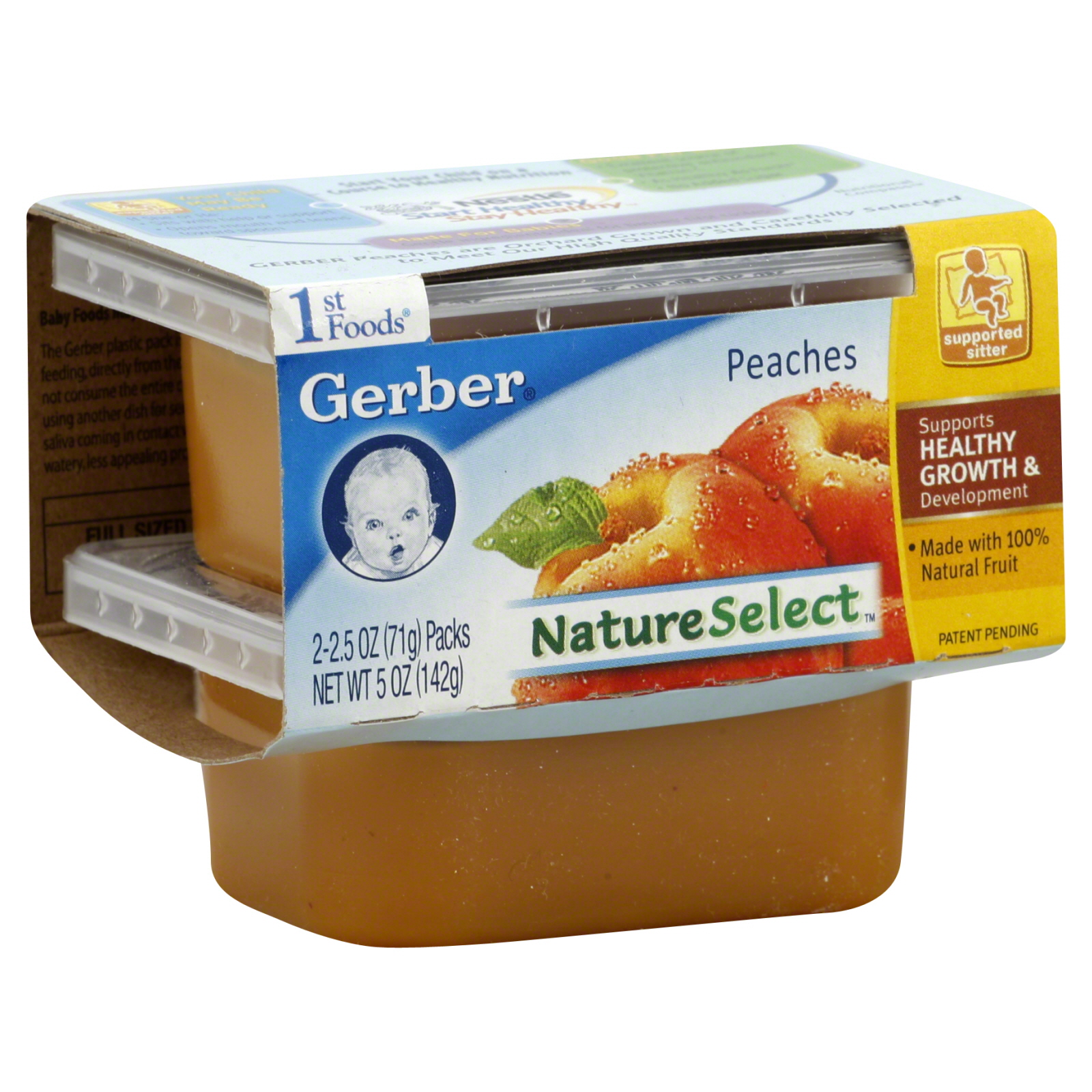 Gerber 1st Foods Nature Select Peaches, 2 - 2.5 oz (71 g) packs [5 oz (142 g)] at Kmart.com