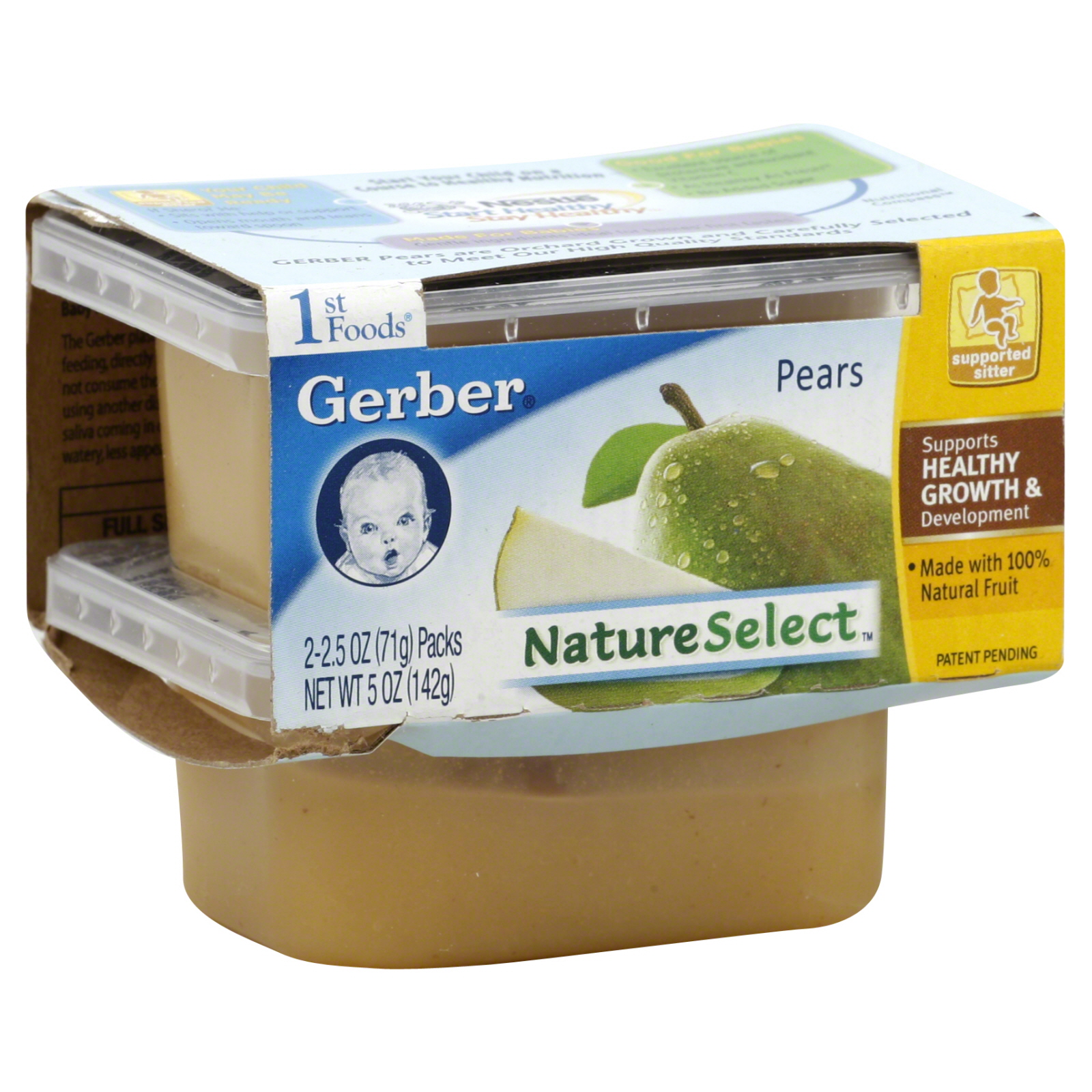 Gerber 1st Foods Nature Select Pears, 2 - 2.5 oz (71 g) packs [5 oz (142 g)] at Kmart.com
