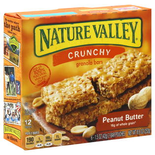 Nature Valley Granola Bars, Peanut Butter, 6 -1.5 oz (42 g ...