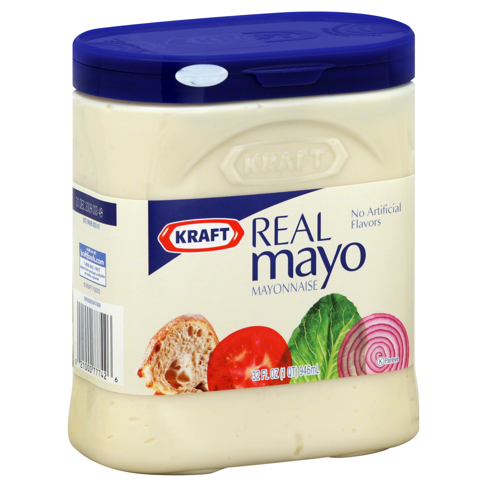 UPC 021000777426 product image for Mayonnaise, Real, 32 fl oz (1 qt) 946 ml | upcitemdb.com