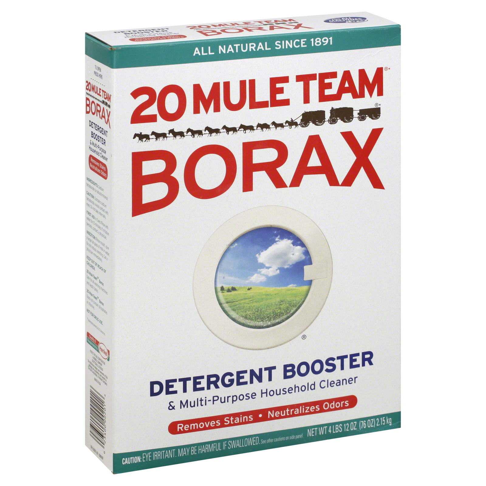 20 Mule Team Detergent Booster, & Multi-Purpose Household Cleaner, 76 oz (4 lb 12 oz) 2.15 kg at mygofer.com