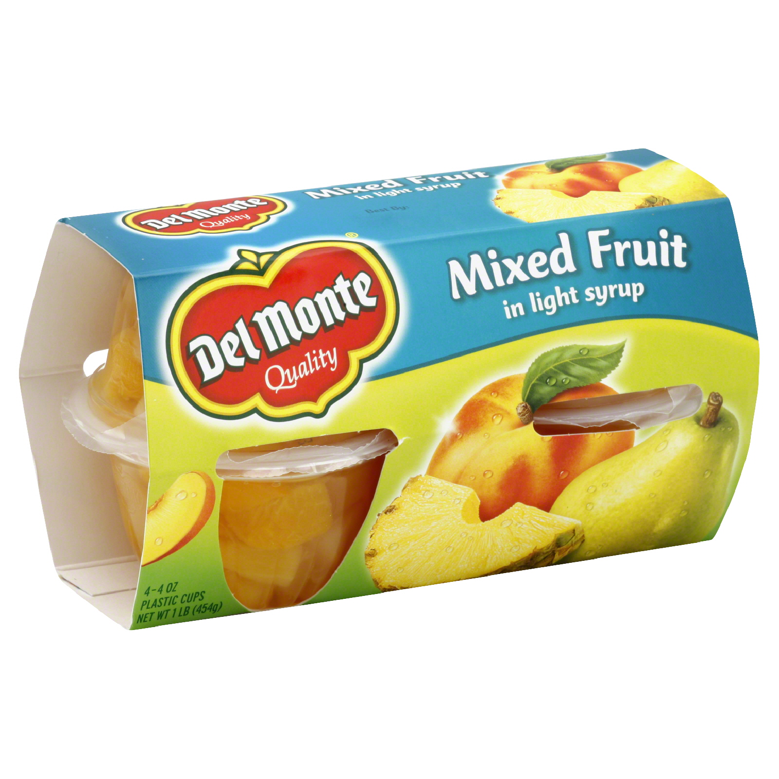 UPC 024000034100 Del Monte Mixed Fruit in Light Syrup 4 4 Oz Cups
