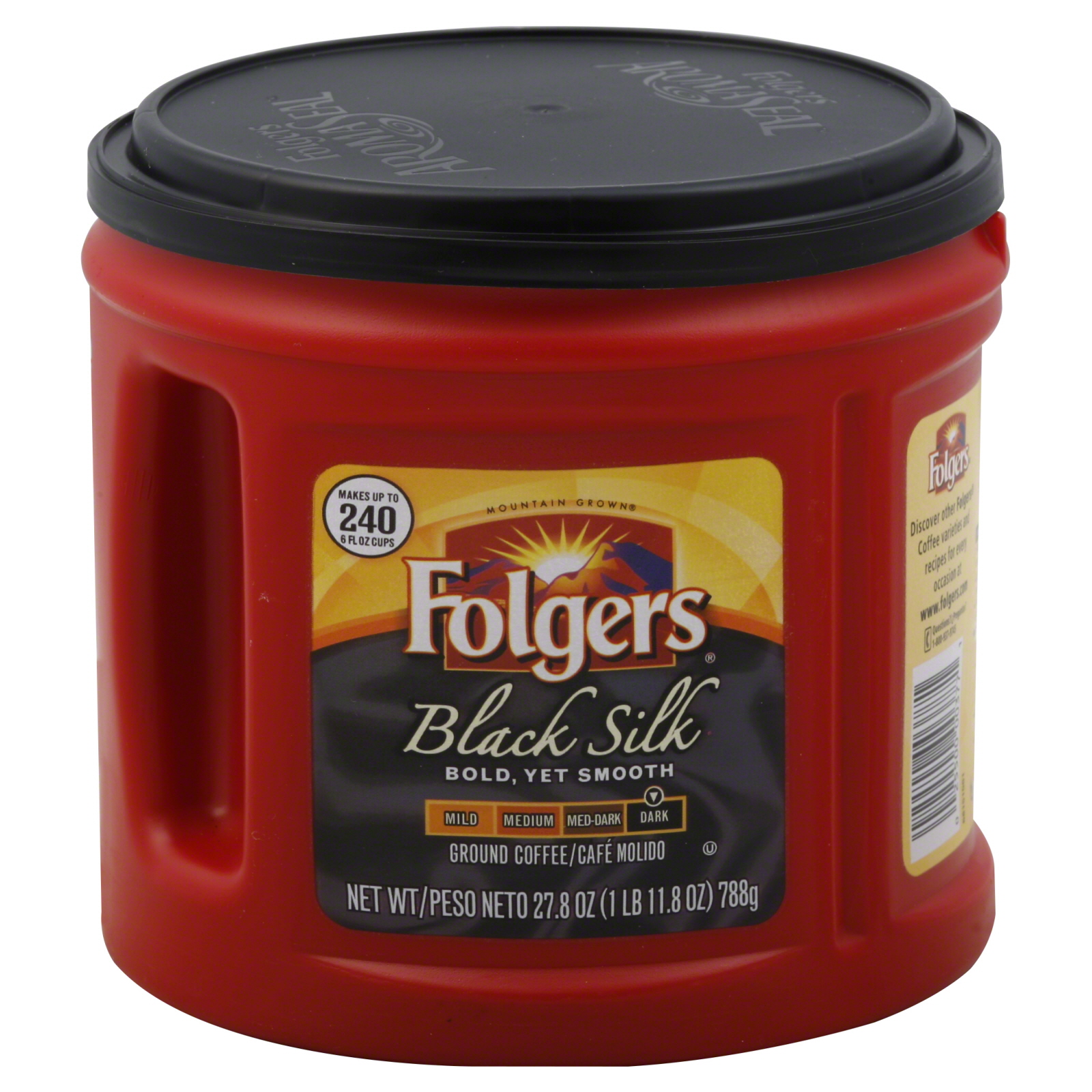 Folgers Coffee, Ground, Dark, Black Silk, 27.8 oz (1 lb 11.8 oz) 788 g - Food & Grocery ...